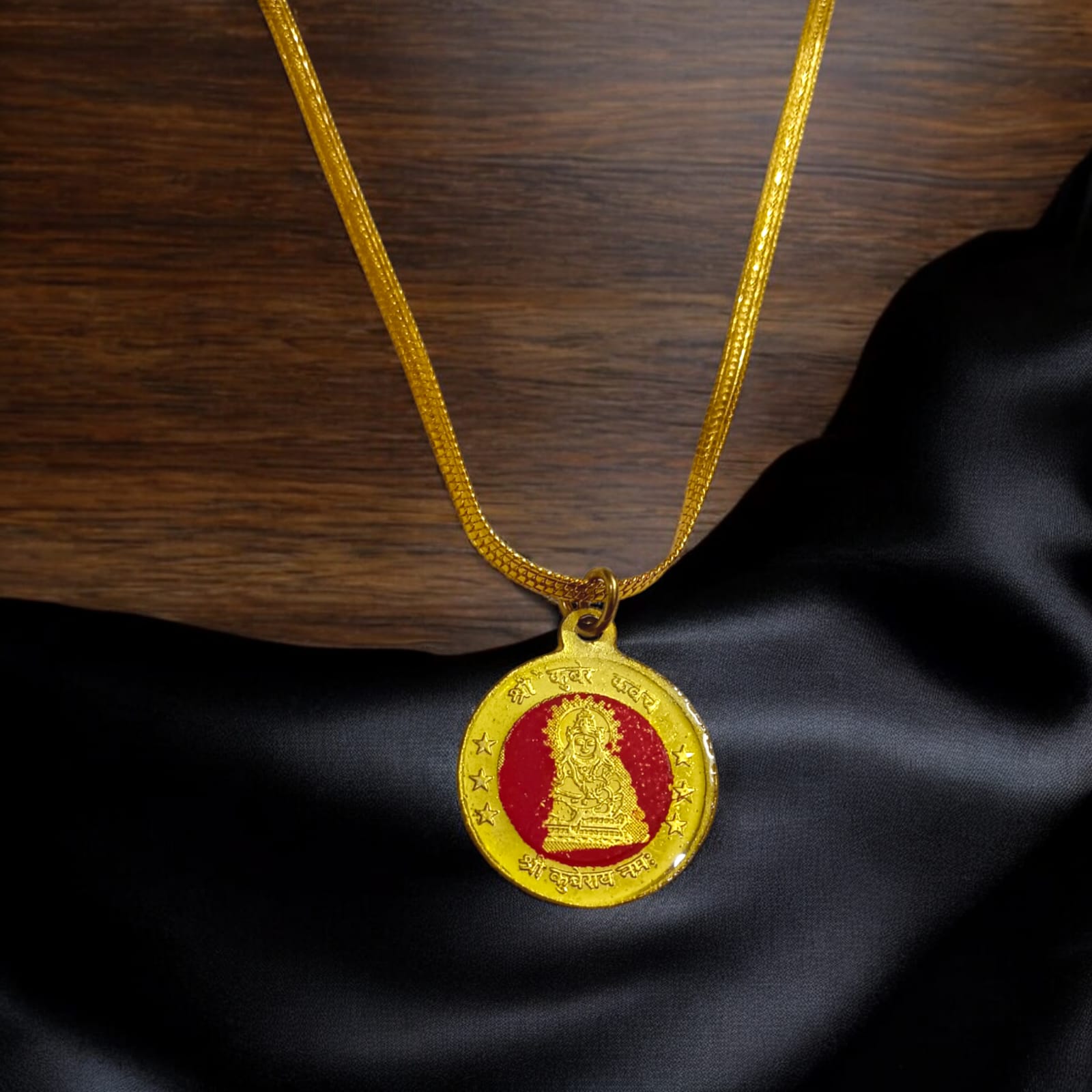 Kuber Kawach Locket with Gold Plated Chain | Wealth Attraction