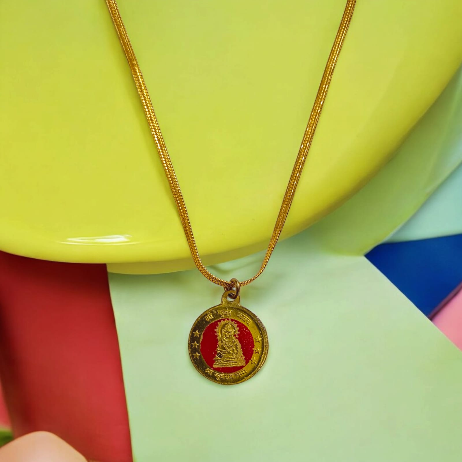 Kuber Kawach Locket with Gold Plated Chain | Wealth Attraction