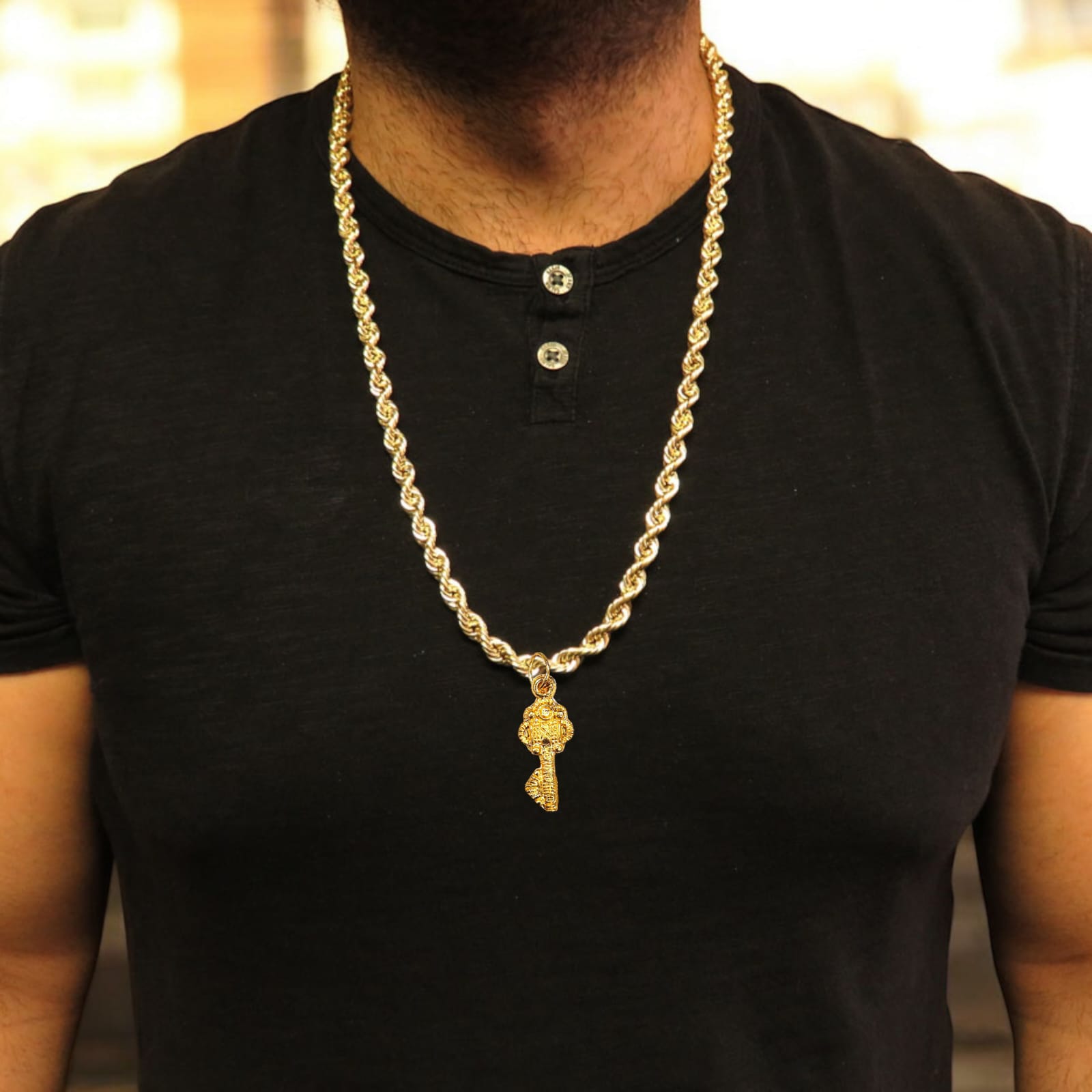 Kuber Kunji Locket with Golden Chain for Wealth and Prosperity