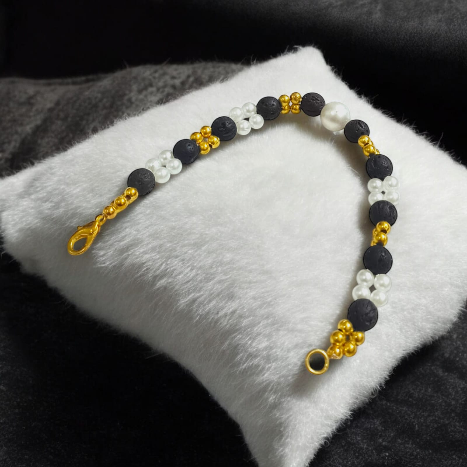 Lab Certified Genuine Lava Bracelet from Timeshopee with 8MM beads and adjustable lobster clasp, ideal for strength, protection, and special occasions.