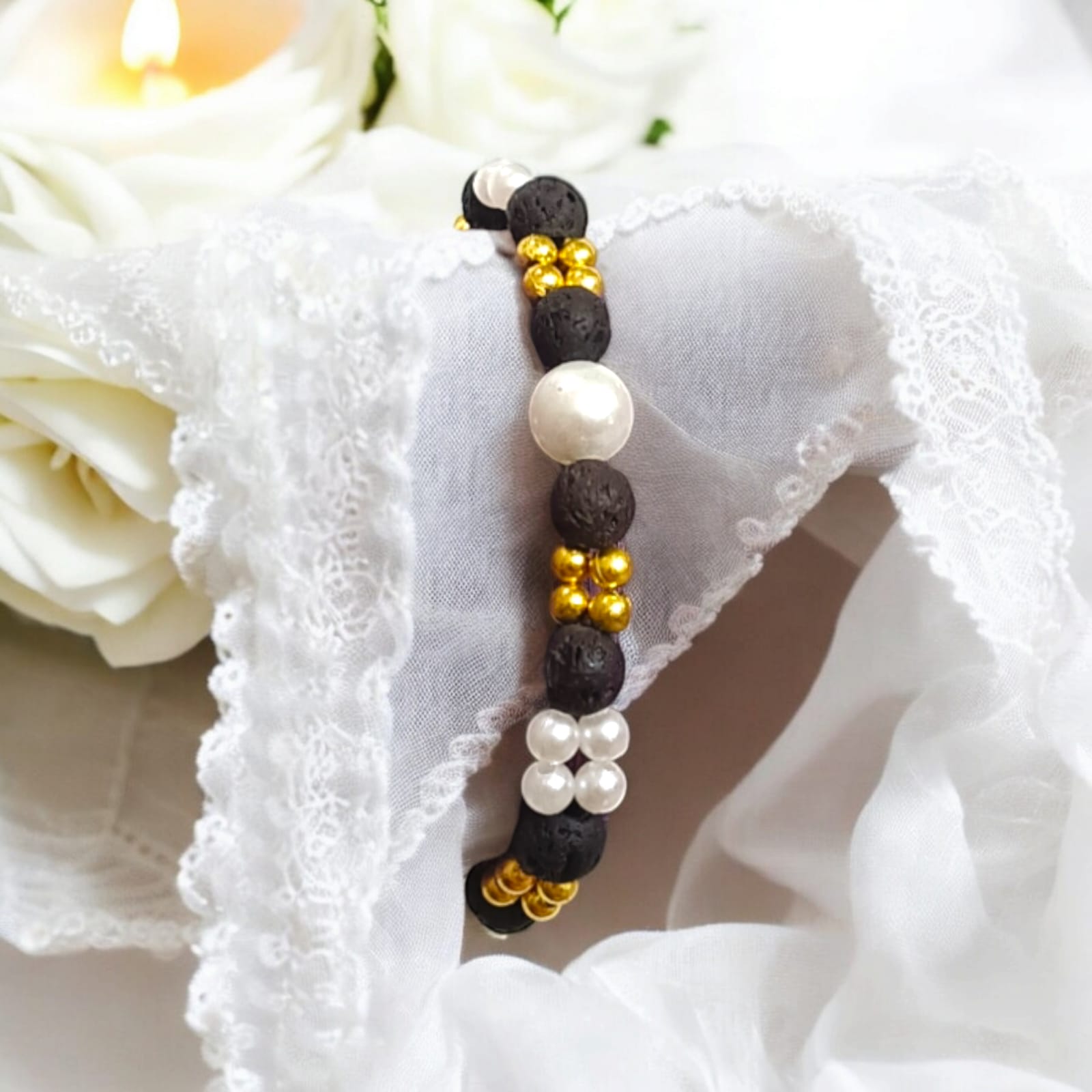 Lab Certified Genuine Lava Bracelet from Timeshopee with 8MM beads and adjustable lobster clasp, ideal for strength, protection, and special occasions.