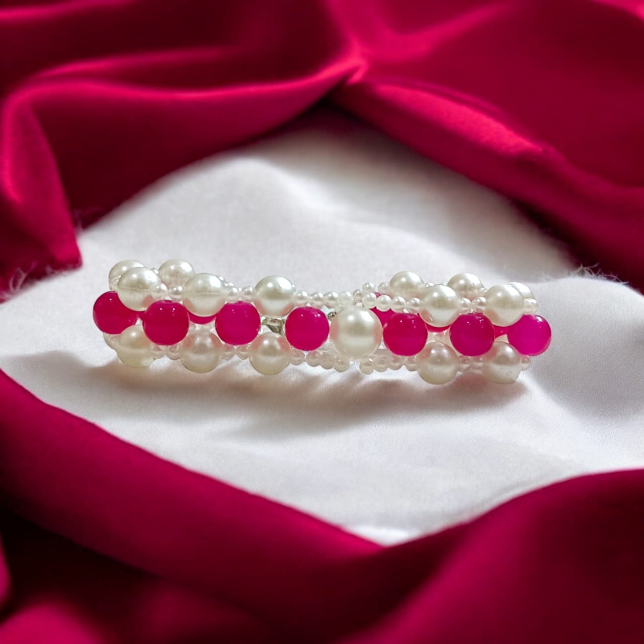 Lab Certified Genuine Pink Agate Bracelet with 8MM beads and pearls, adjustable lobster clasp, perfect for attraction, love, and spiritual strength.