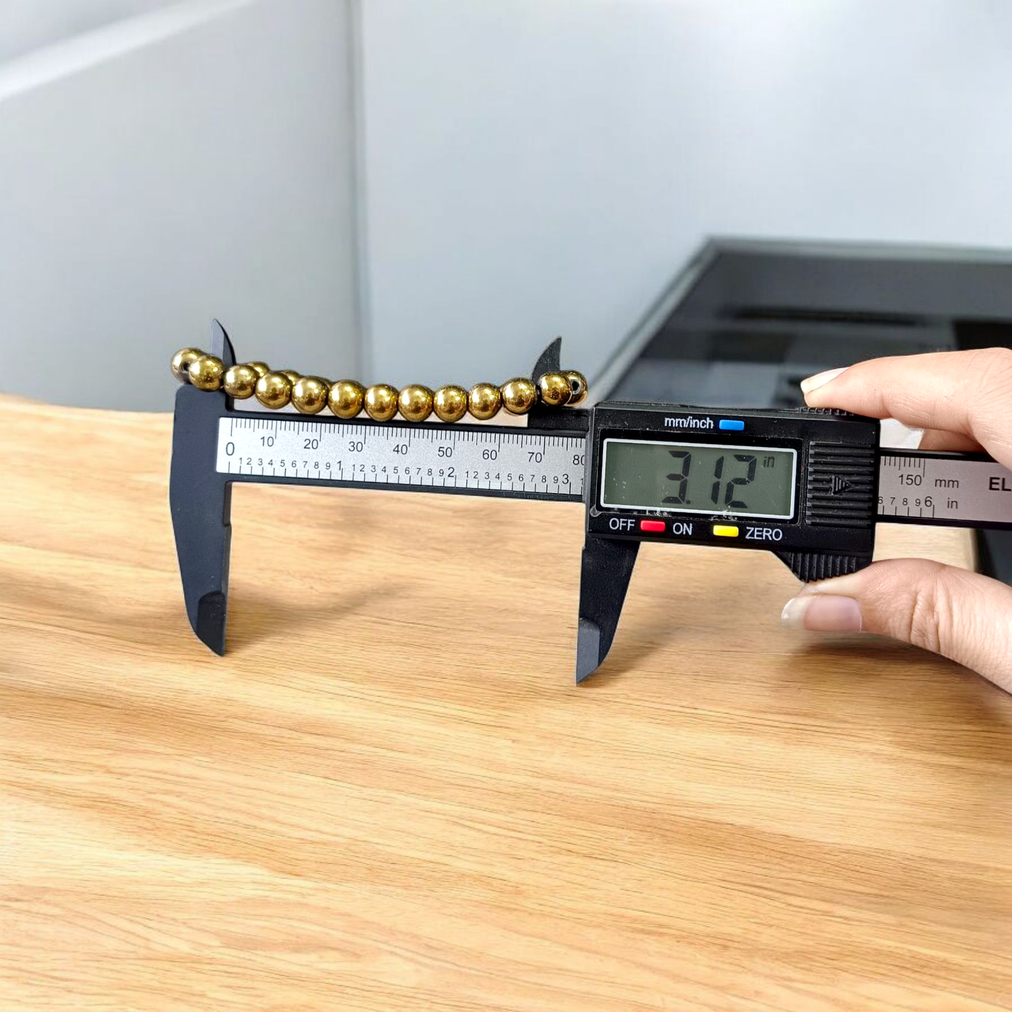 Lab Certified Golden Pyrite Bracelet - Natural Pyrite Beads Bracelet by Timeshopee-Online Religious Store