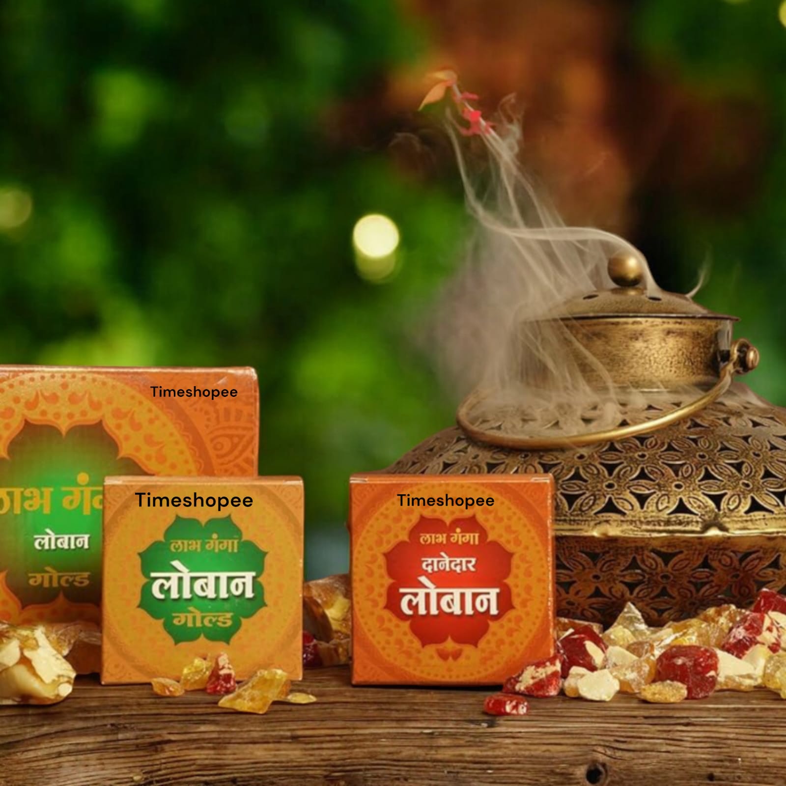 Labhganga Gold Loban 50gm pack, organic and easy to crush, ideal for hawan and pooja from Timeshopee