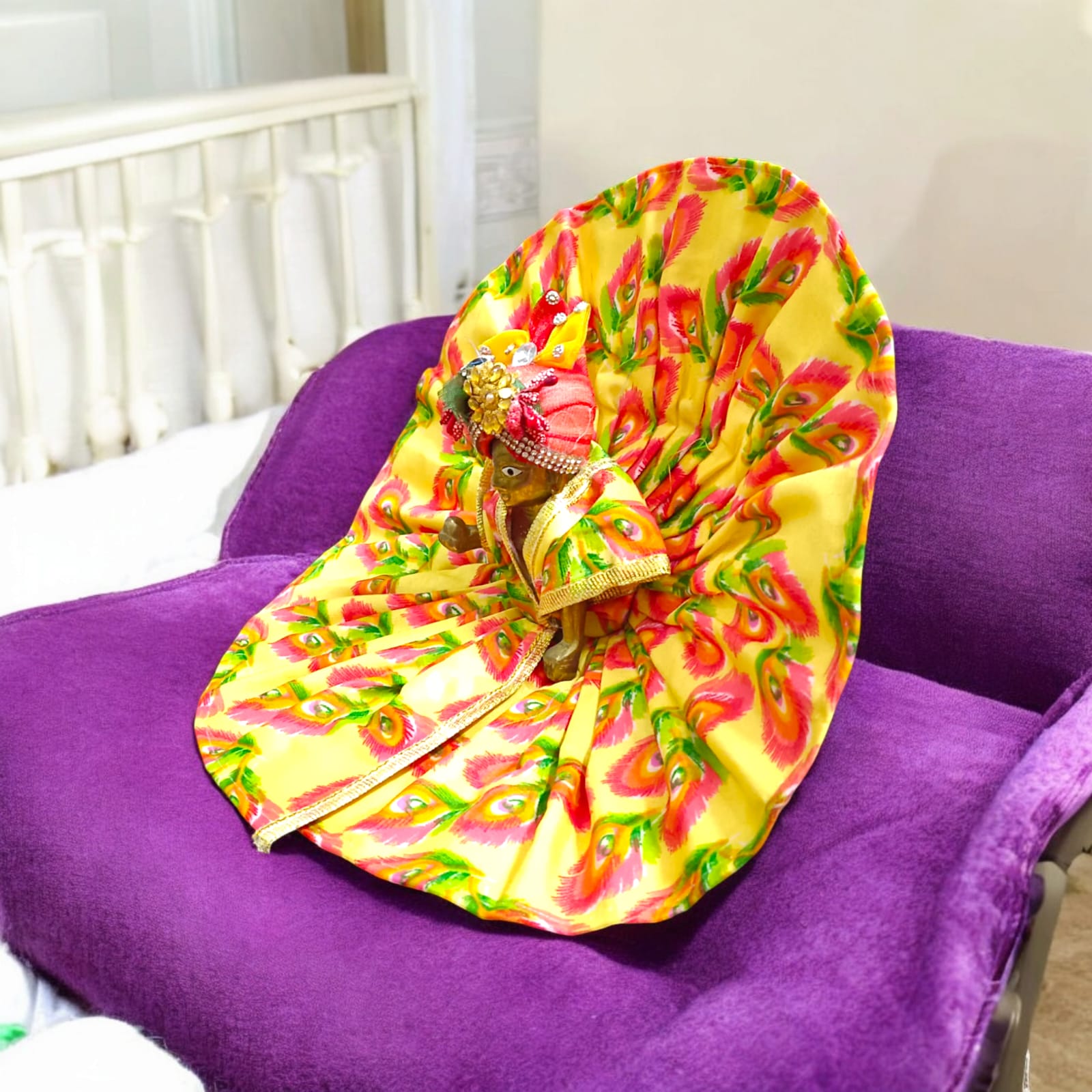 Laddu Gopal Dress Size 6 No. | Elegant and Premium Quality Fabric | Timeshopee