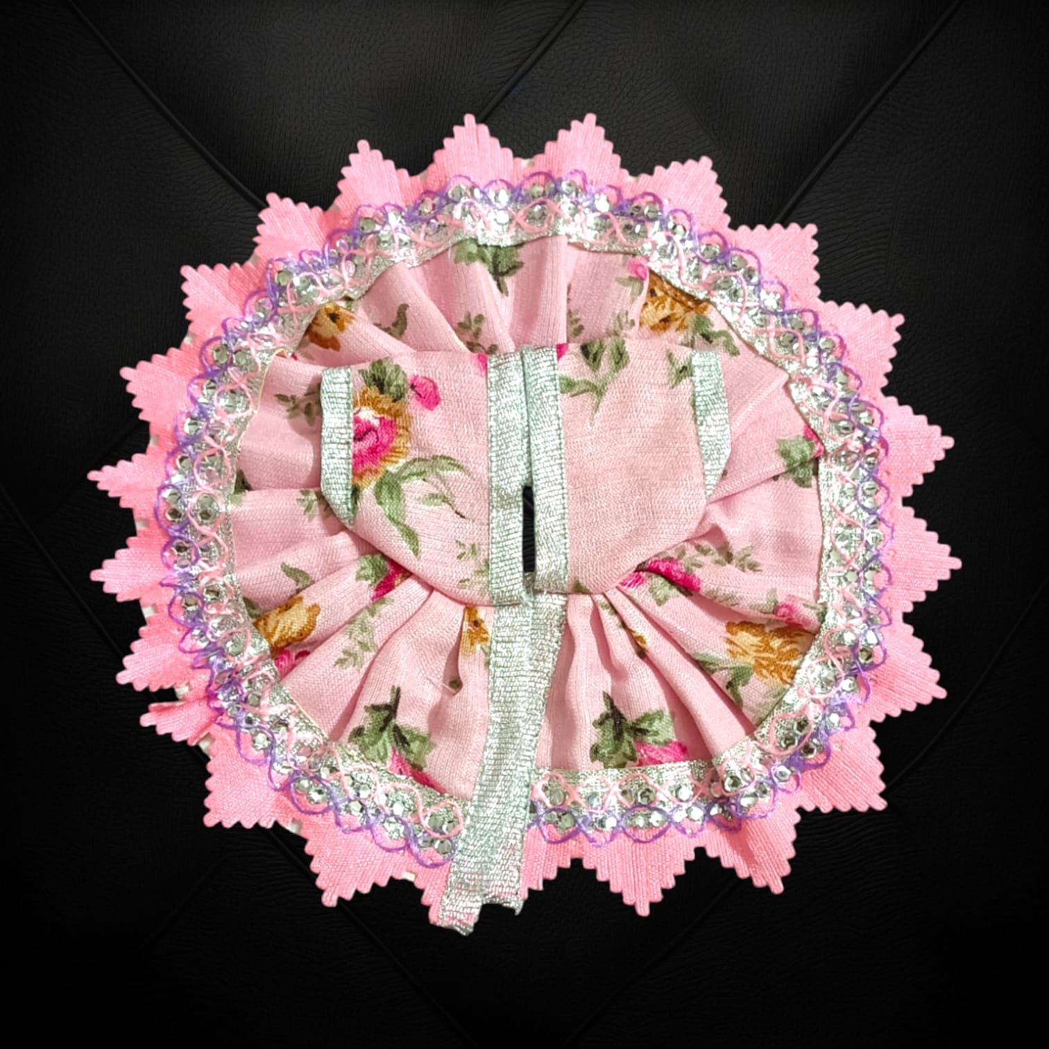 Laddu Gopal Dress | Stylish Border with Cotton Dress | Laddu Gopal Poshak | Lord Krishna Dress | Size 2 No. | Timeshopee