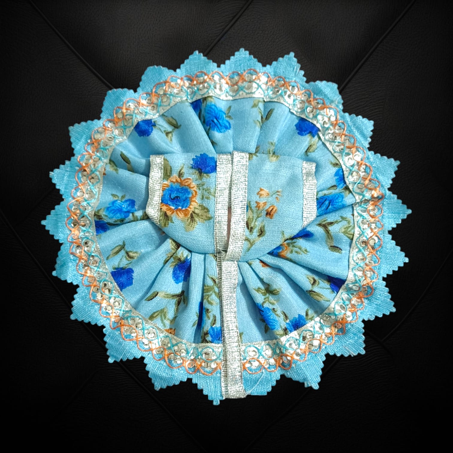 Laddu Gopal Dress | Stylish Border with Cotton Dress | Laddu Gopal Poshak | Lord Krishna Dress | Size 2 No. | Timeshopee