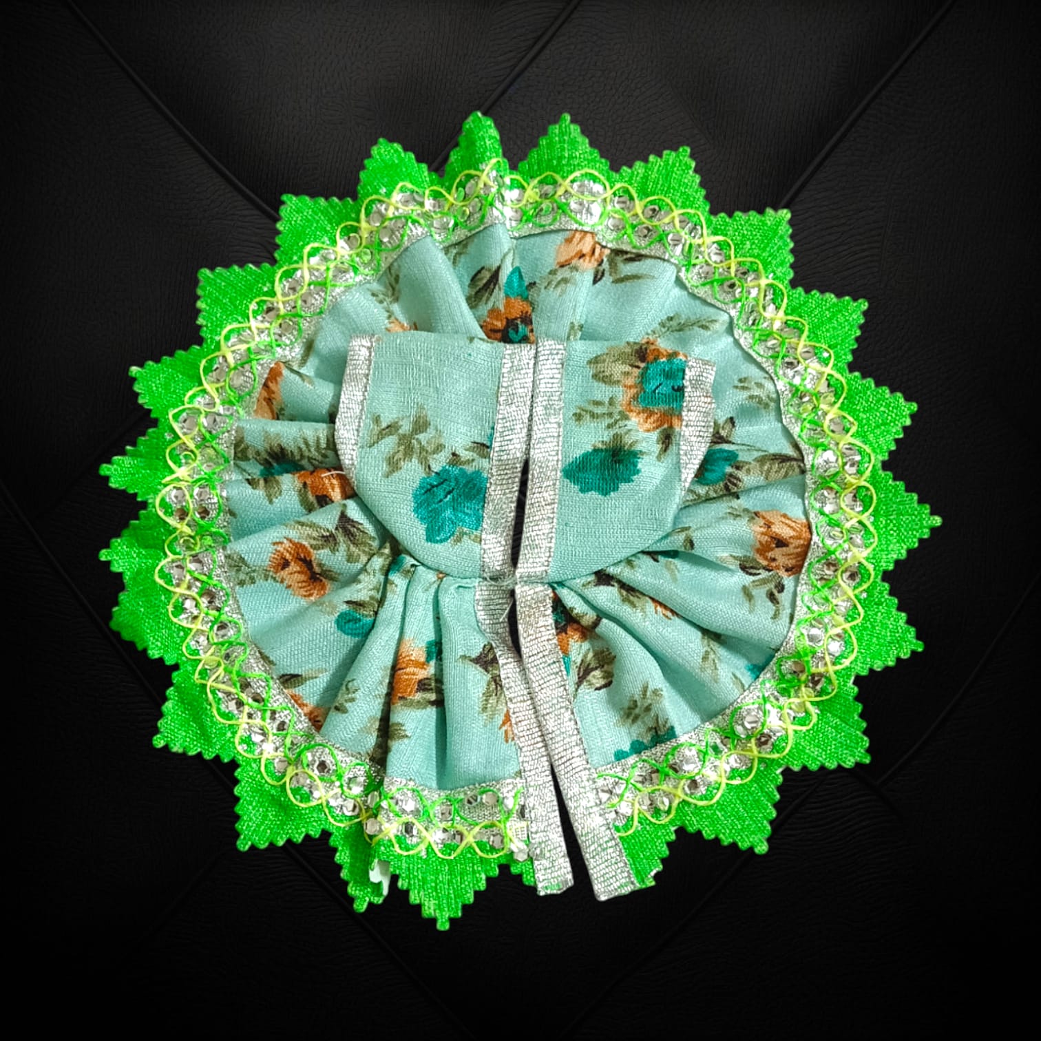 Laddu Gopal Dress | Stylish Border with Cotton Dress | Laddu Gopal Poshak | Lord Krishna Dress | Size 2 No. | Timeshopee