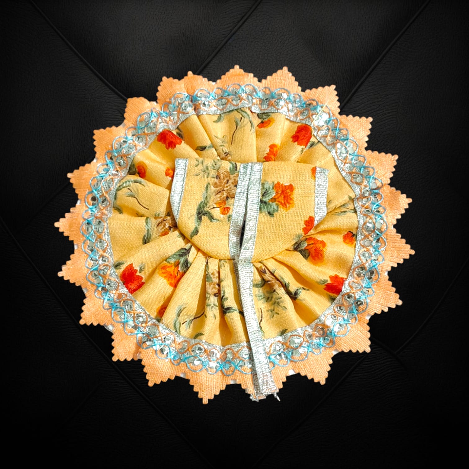 Laddu Gopal Dress | Stylish Border with Cotton Dress | Laddu Gopal Poshak | Lord Krishna Dress | Size 2 No. | Timeshopee