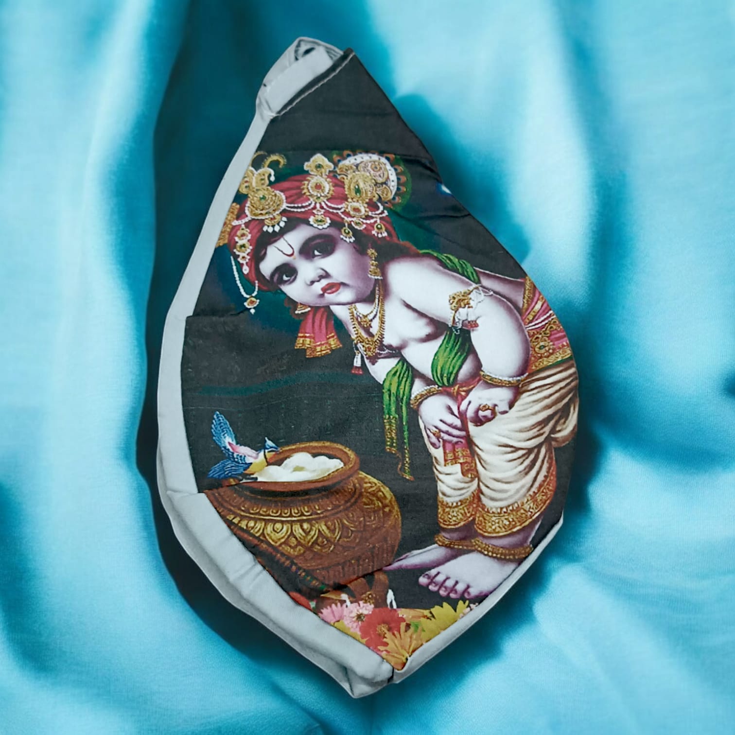 Laddu Gopal Gomukhi Bag | Cotton Japa Mala Bag | Timeshopee