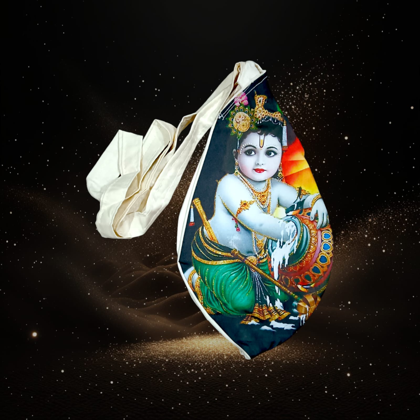 Laddu Gopal Gomukhi Bag | Makhan Chor | Mantra Japa Mala Bag | Timeshopee