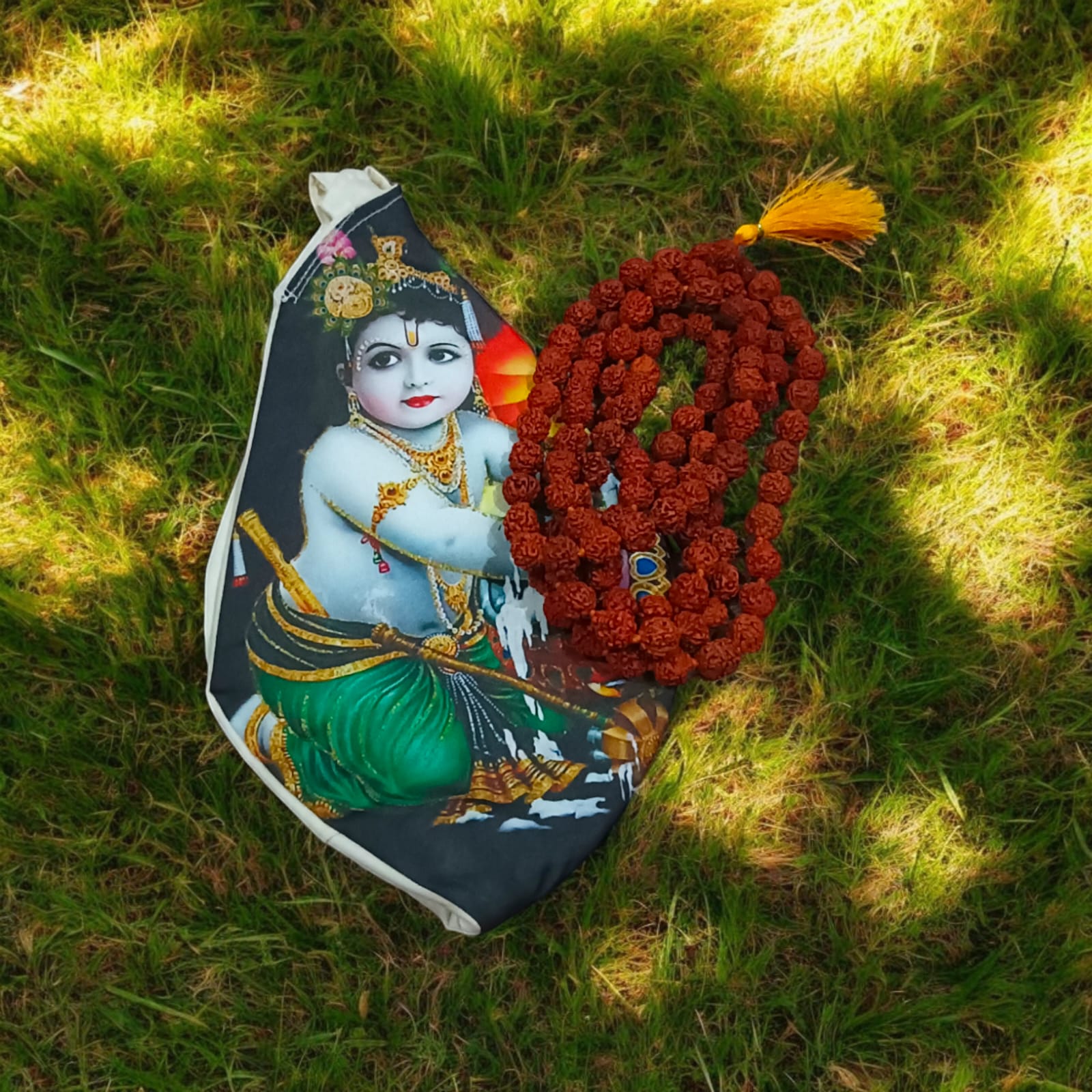 Laddu Gopal Gomukhi Bag | Makhan Chor | Mantra Japa Mala Bag | Timeshopee