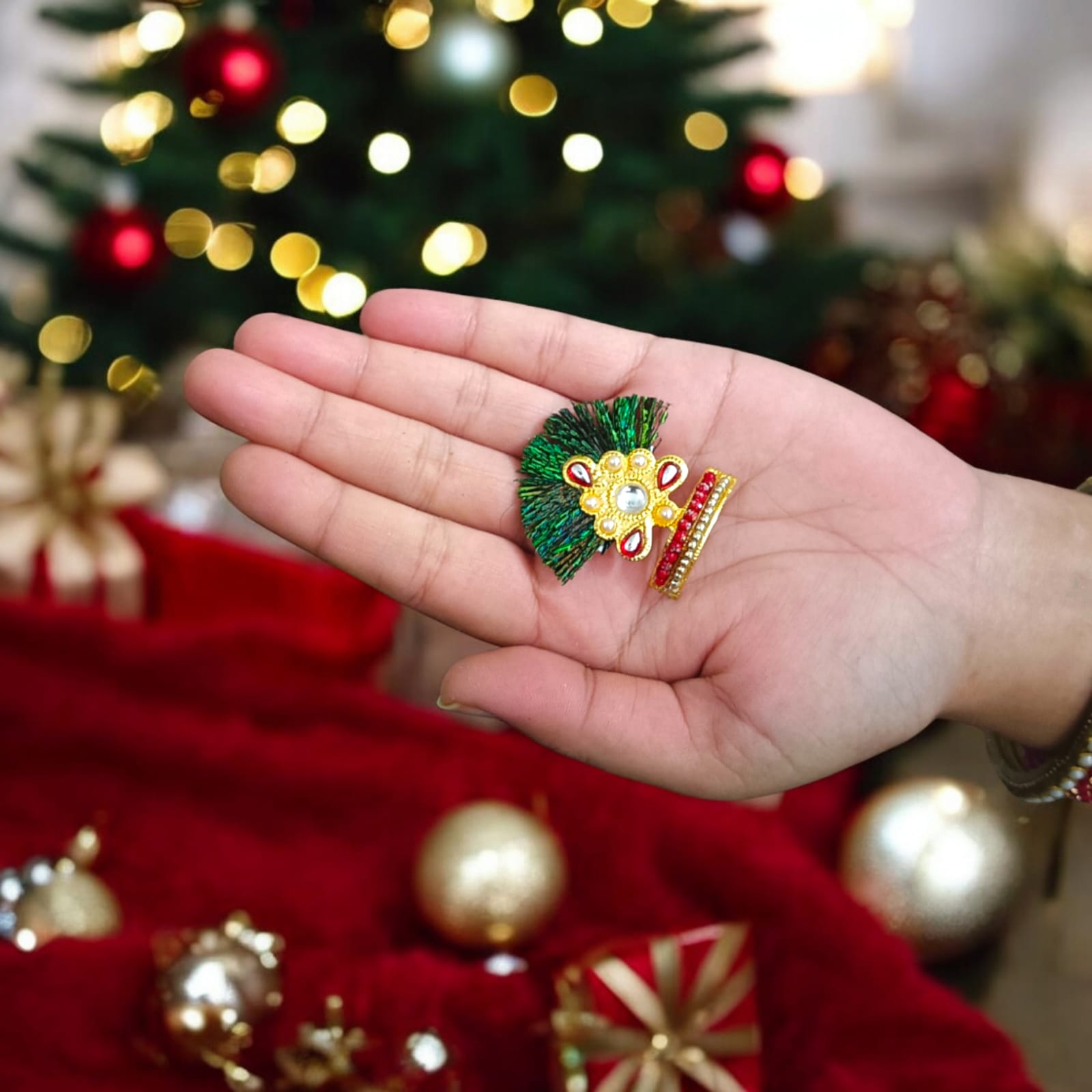 Laddu Gopal Mukut | Adjustable Bal Gopal Crown | Timeshopee