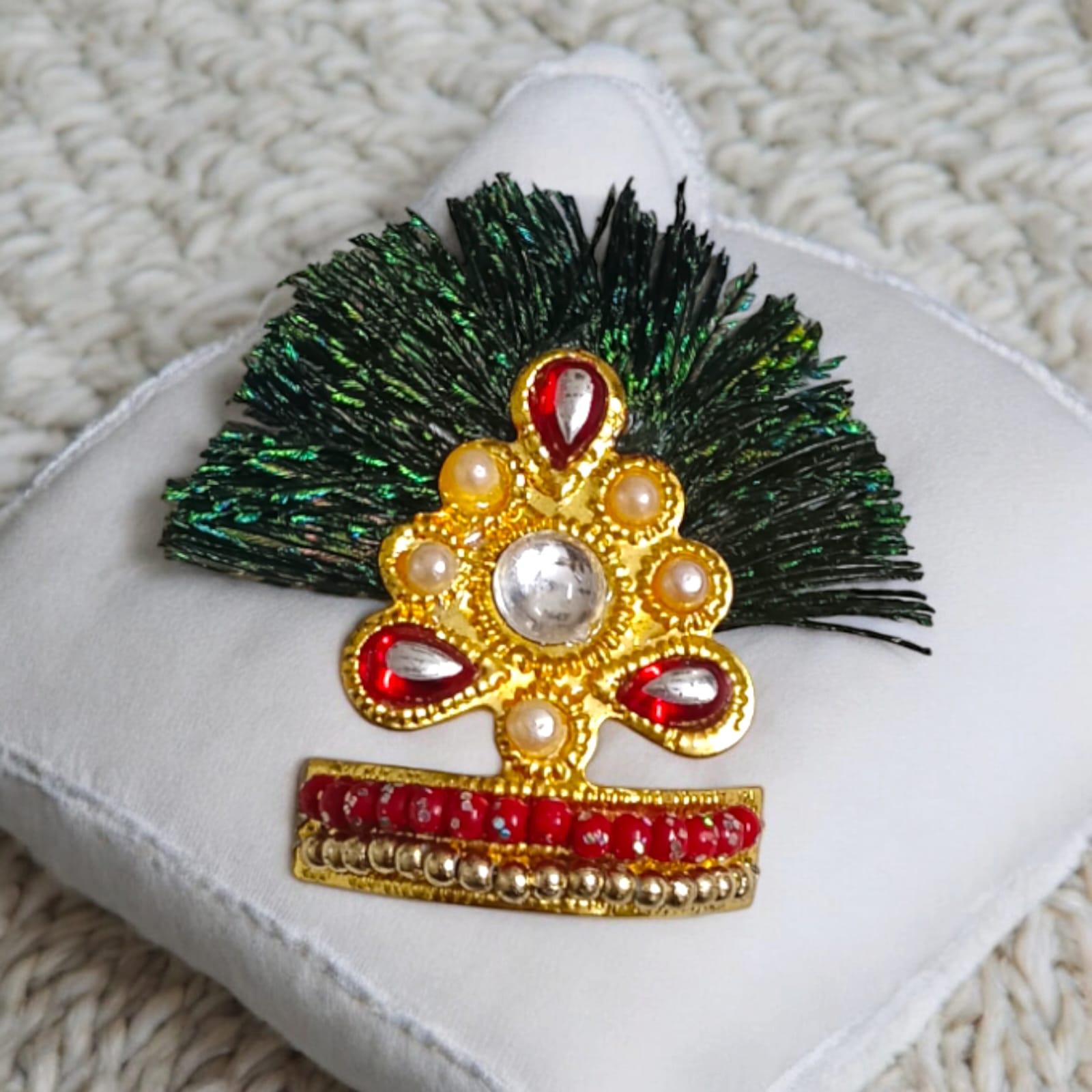 Laddu Gopal Mukut | Adjustable Bal Gopal Crown | Timeshopee