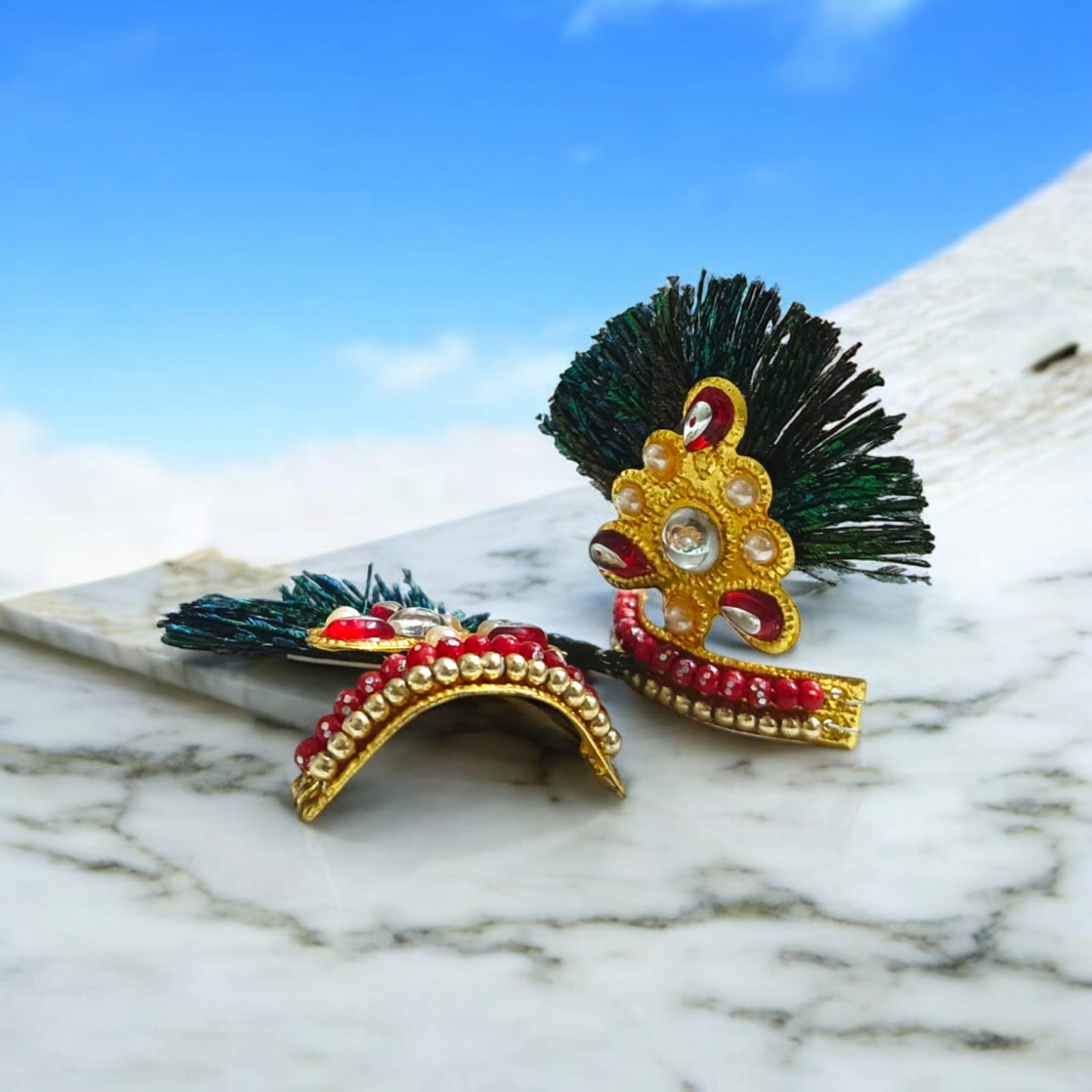 Laddu Gopal Mukut | Adjustable Bal Gopal Crown | Timeshopee