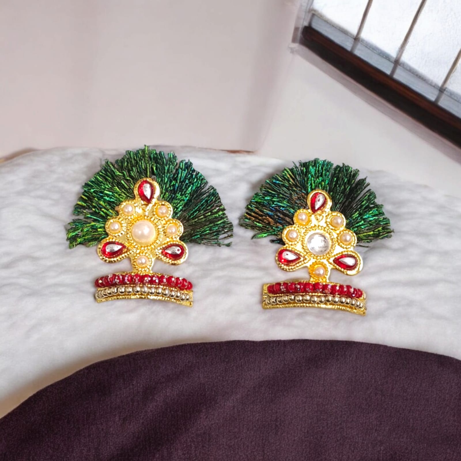 Laddu Gopal Mukut | Adjustable Bal Gopal Crown | Timeshopee