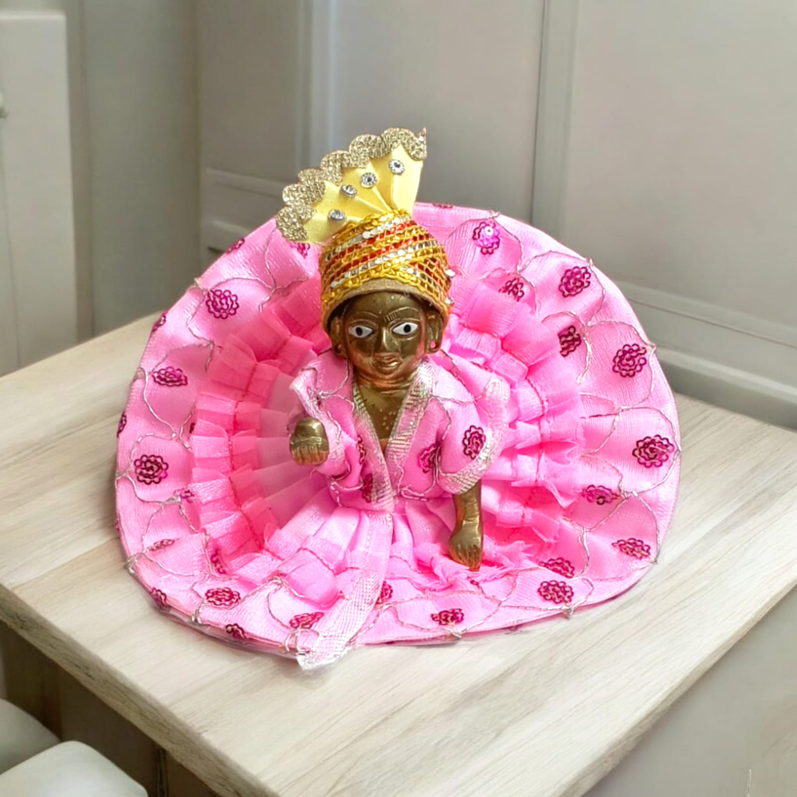 Laddu Gopal Pagdi Set of 6 | Size 5 No | Elegant Adornment for Idol