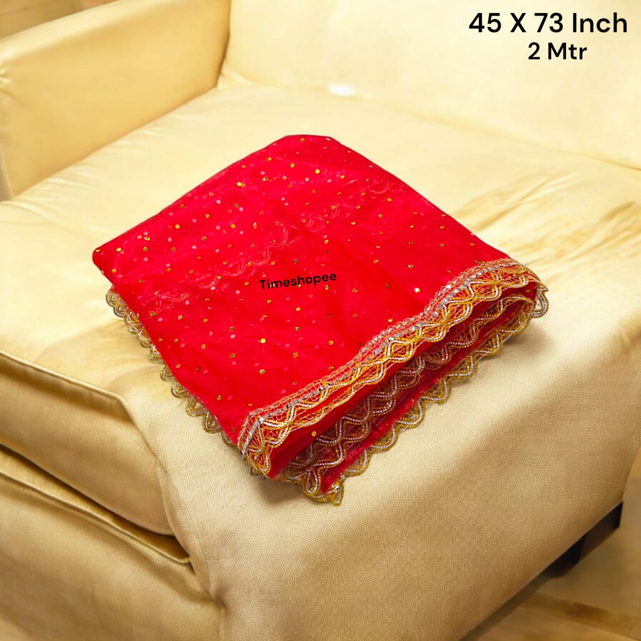 Lal Chunni Mata Rani Chuniri Red Colour 2 Meter | Timeshopee