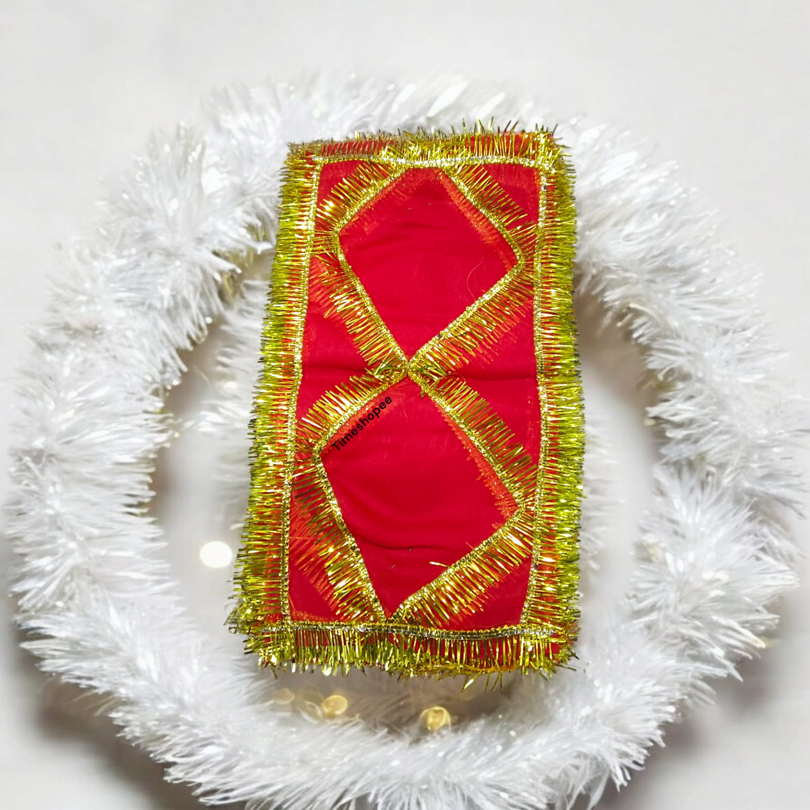 Lal Chunni Mata Rani Red Chuniri 17x8 inches with Golden Gotta Design | Timeshopee