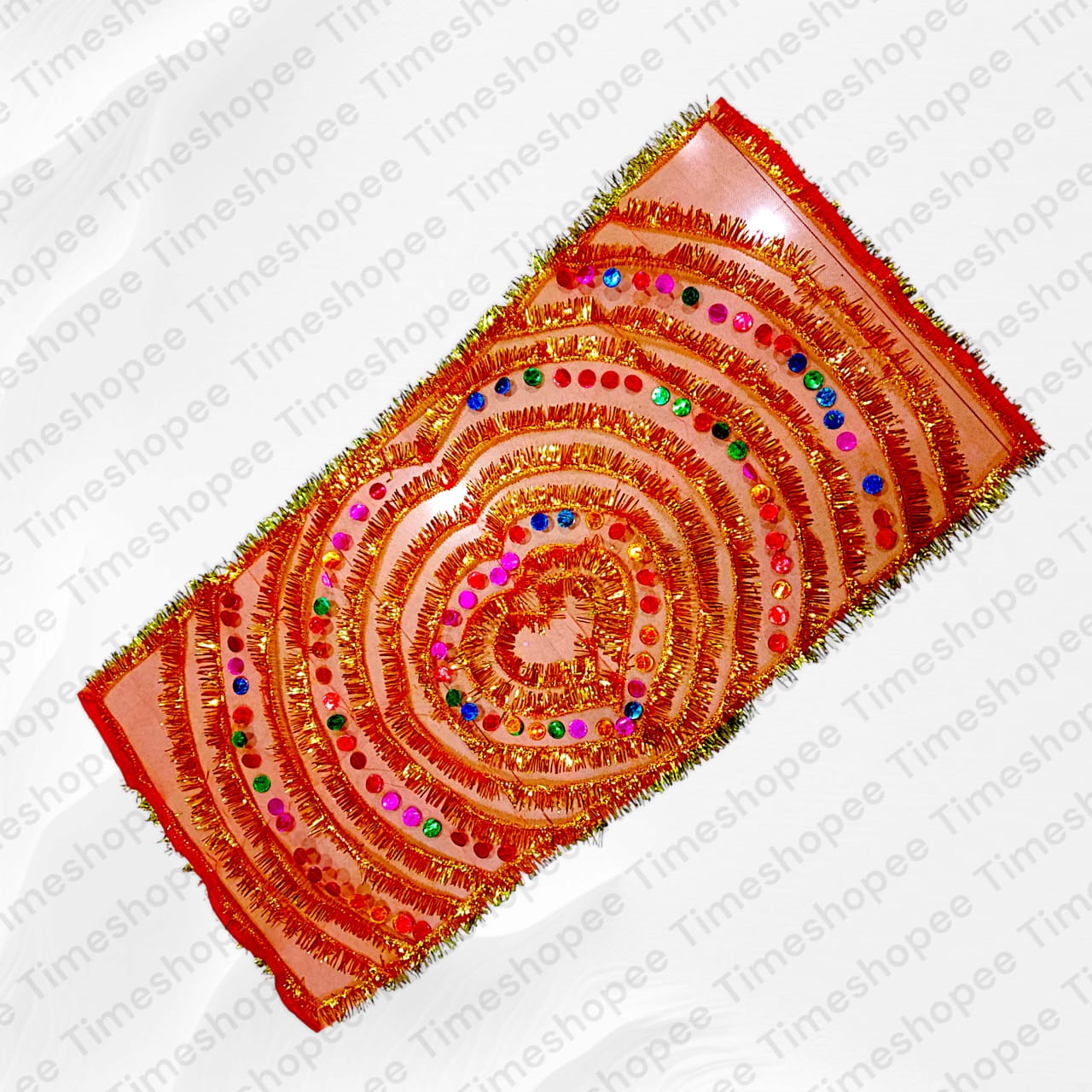 Lal Chunni Mata Rani Red Chuniri 1 Meter with Golden Gotta Design | Timeshopee