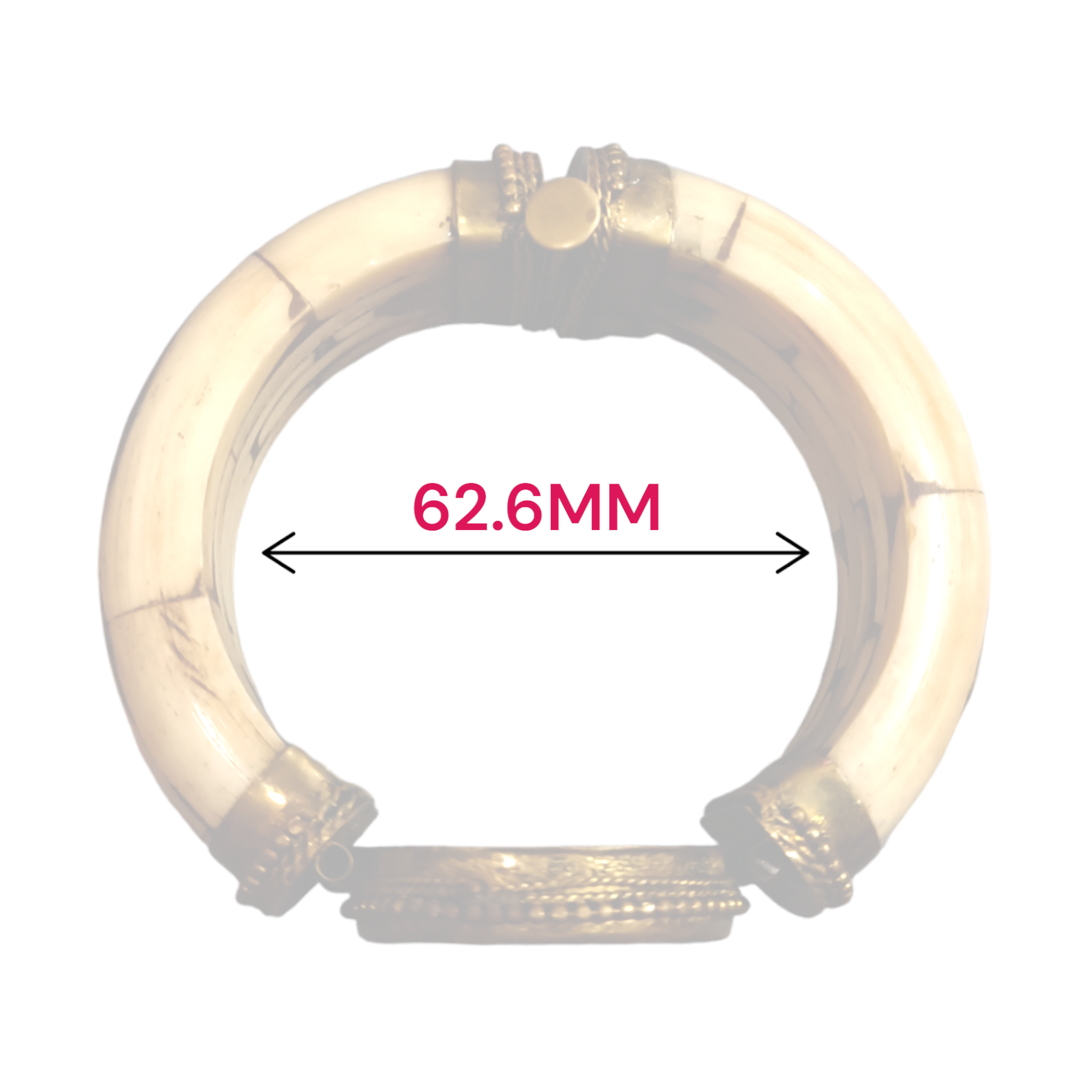 Lal Hakik Bracelet featuring red agate stone set in antique brass cuff, accompanied by lab certificate.