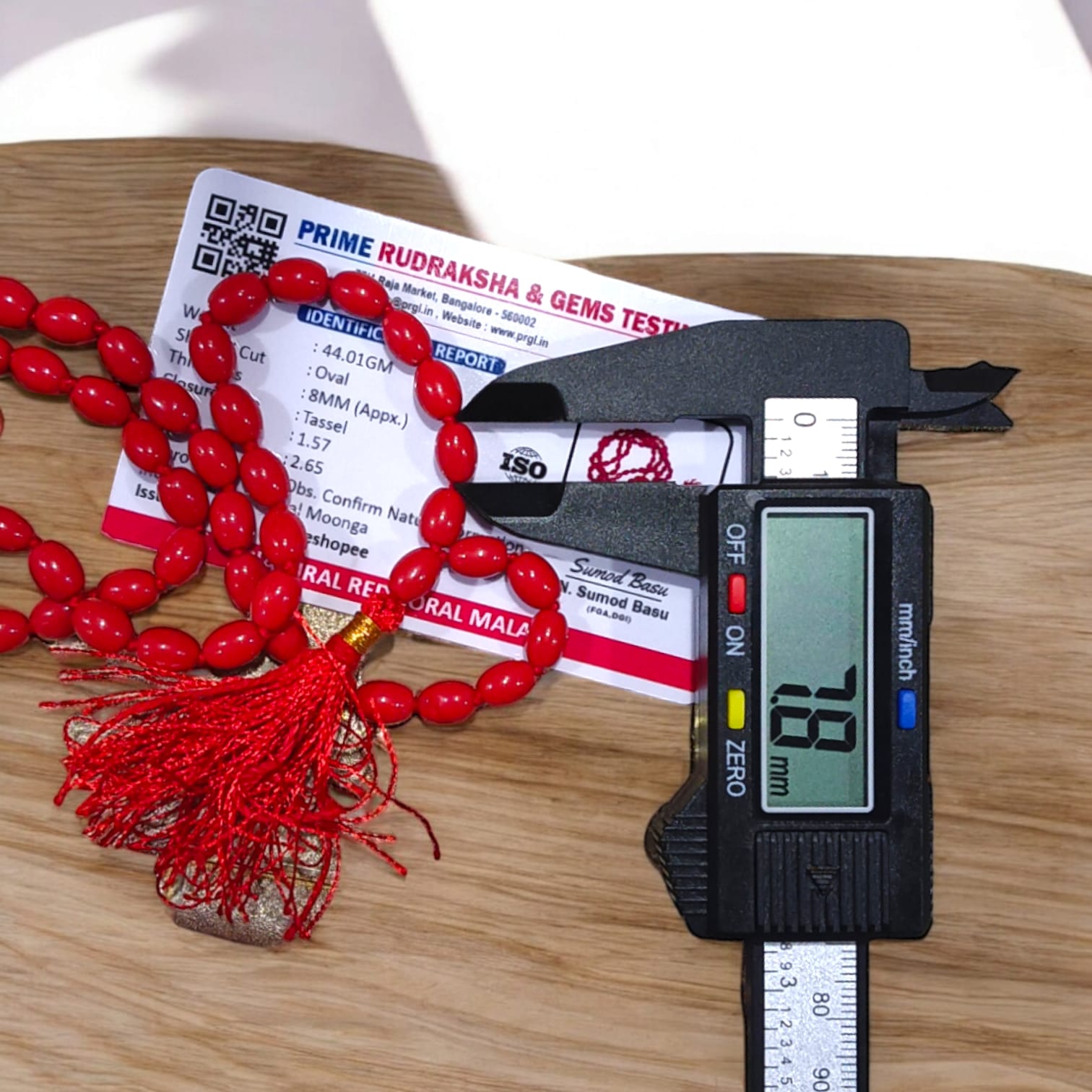 Lal Moonga Mala | Red Coral Mala Lab Certified By Timeshopee