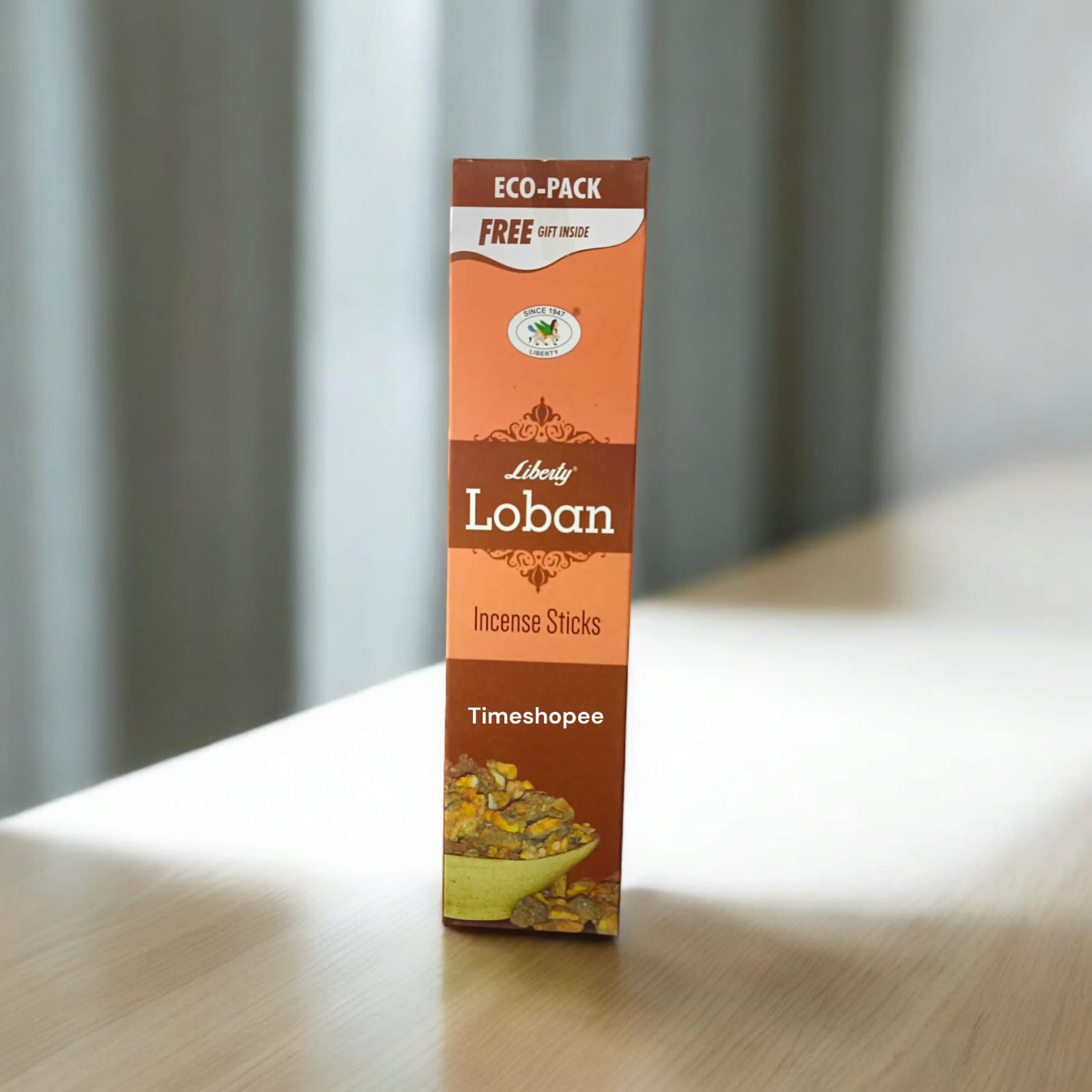 Loban Incense Sticks in an economy pack with a free gift inside, perfect for home and office temples, from Timeshopee