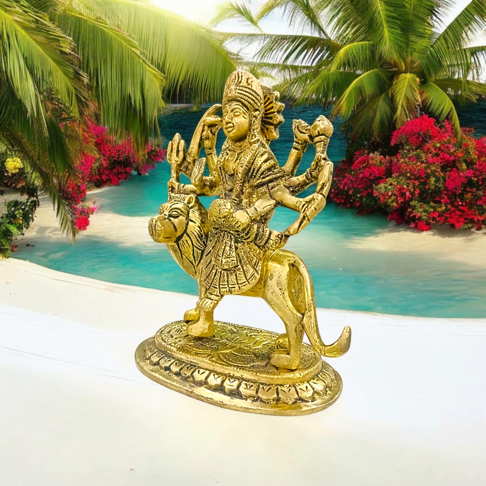 Maa Durga Idol in Brass | Maa Sherawali Murti | Timeshopee