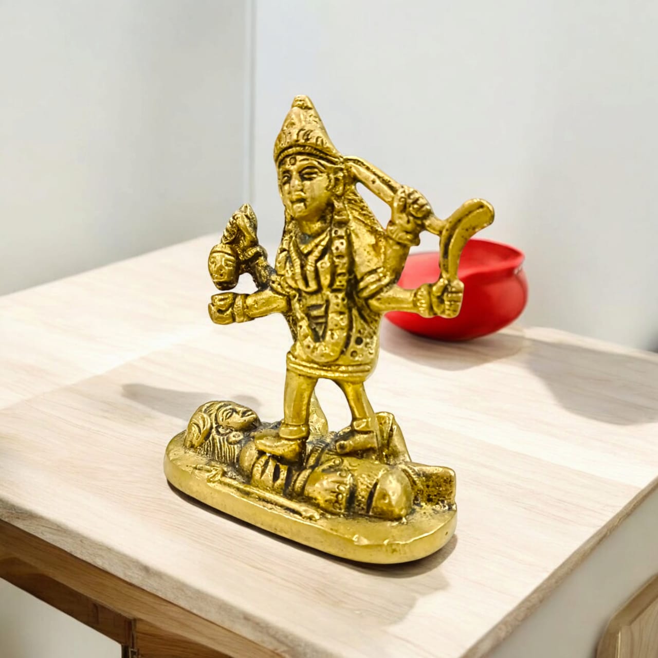 Maa Kaali Brass Idol, Kaali Mata Murti, 9 cm length, 200 grams, available at Timeshopee.
