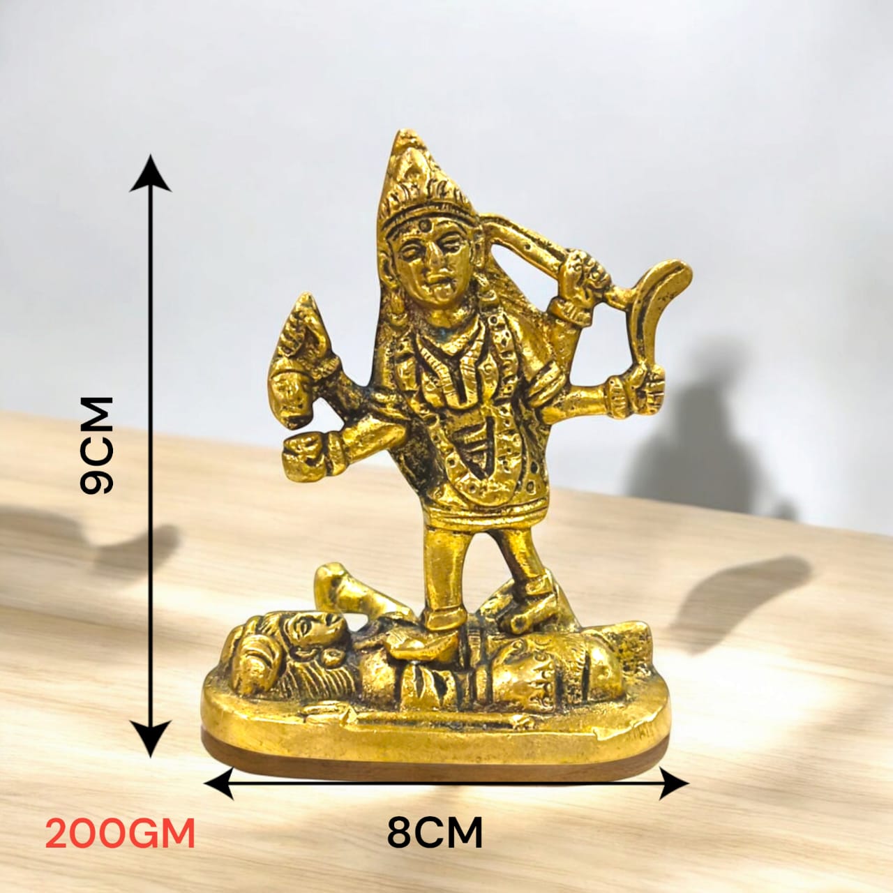 Maa Kaali Brass Idol, Kaali Mata Murti, 9 cm length, 200 grams, available at Timeshopee.