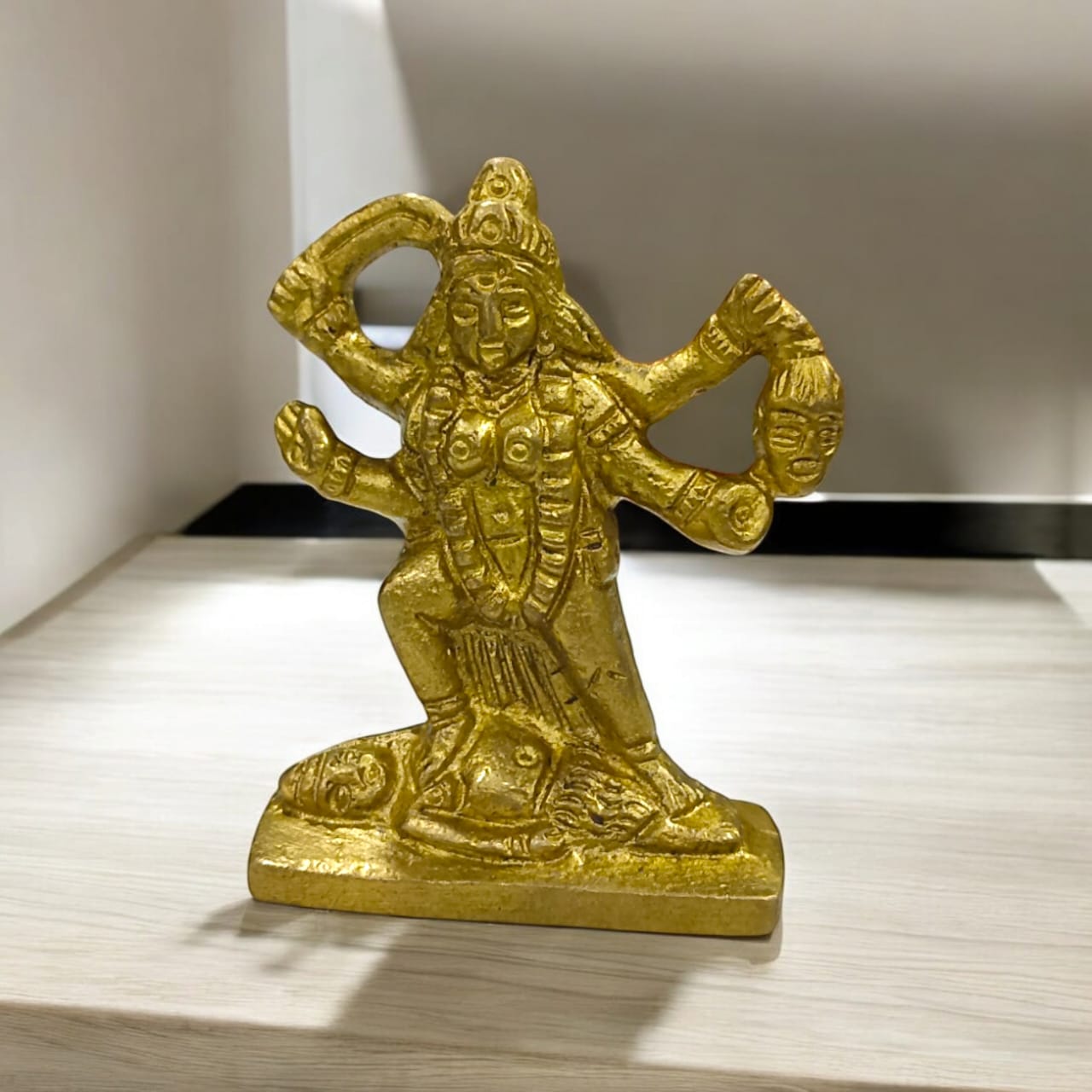 Maa Kali Brass Idol, Kali Mata Murti, 6.5 cm length, 123 grams, available at Timeshopee.