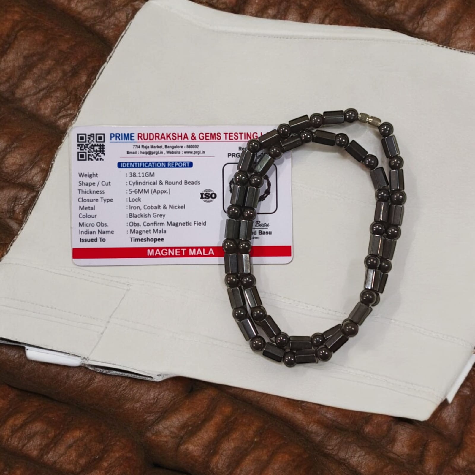 Magnetic Mala for Body | Lab Certified for Health and Circulation by Timeshopee