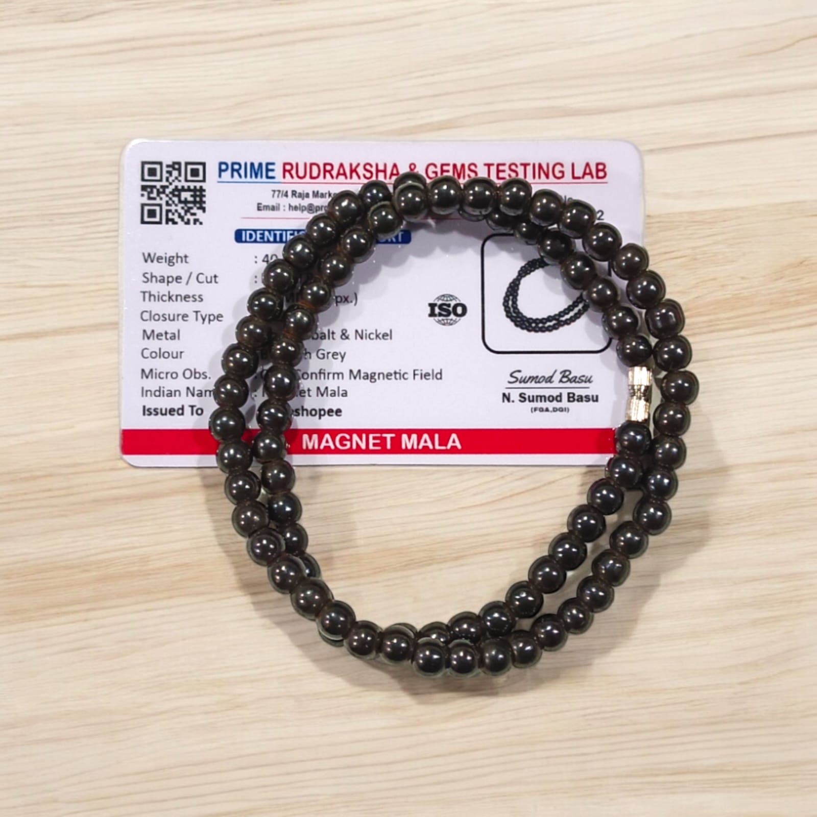 Magnetic Mala for Body | Lab Certified for Health and Circulation by Timeshopee