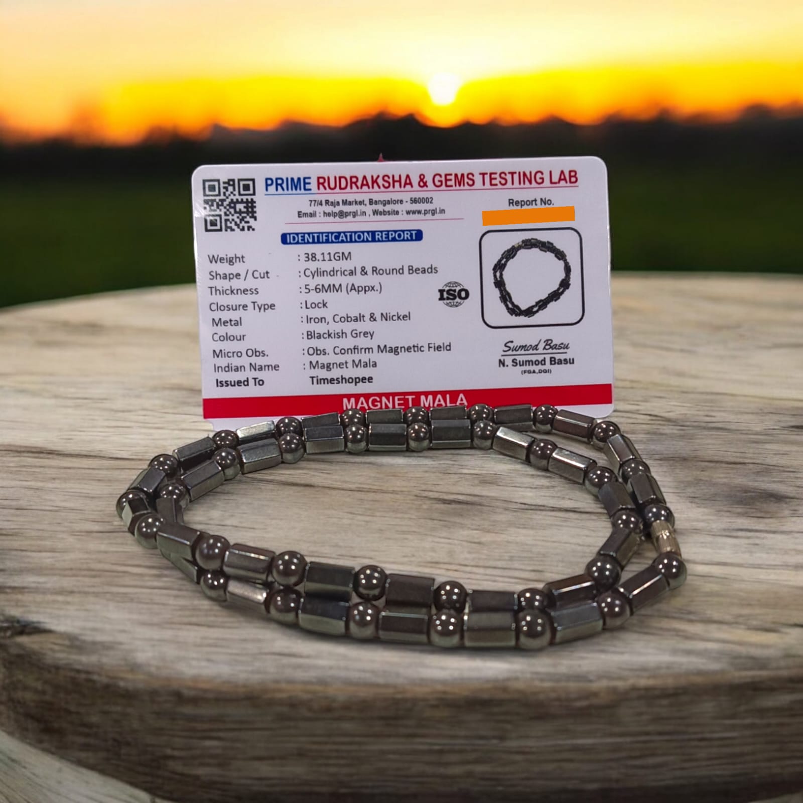 Magnetic Mala for Body | Lab Certified for Health and Circulation by Timeshopee