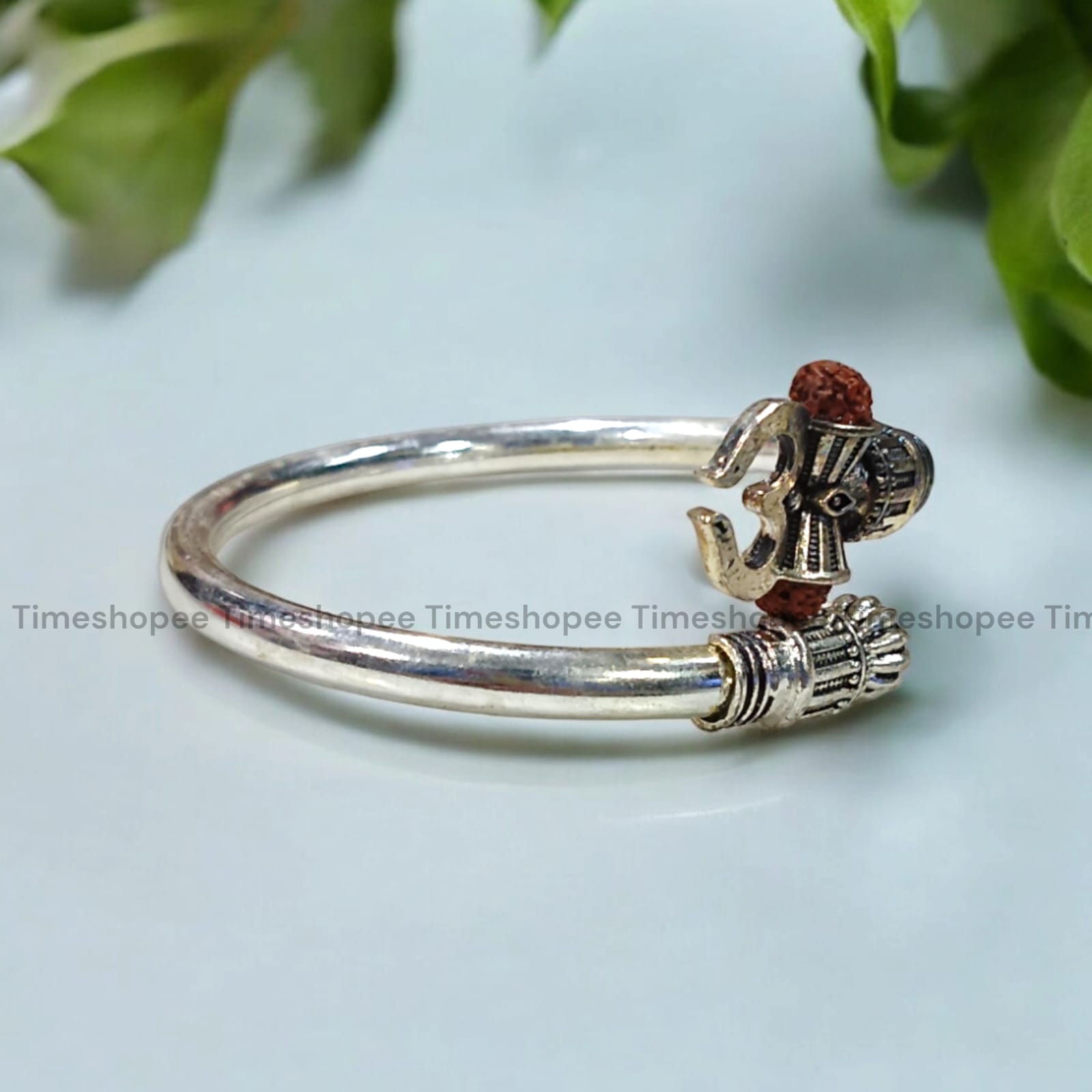 Mahadev Rudraksh Kada in Silver Metal by Timeshopee