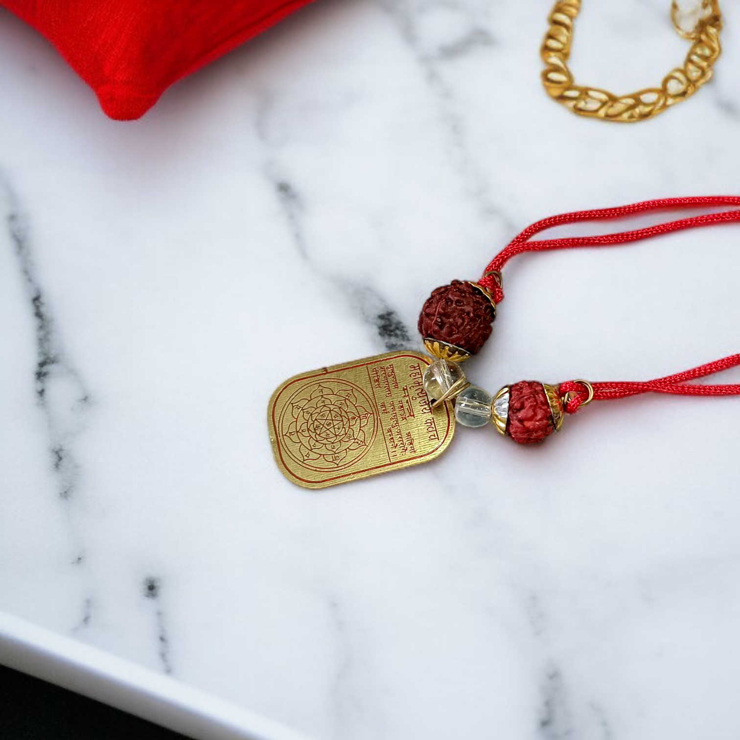 Mahamritunjay Kawach protection locket with divine Mahamritunjay mantra, available at Timeshopee