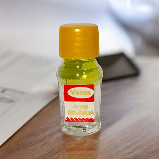 Majmua Attar 2ML bottle by Veena, premium alcohol-free perfume for worship by Timeshopee