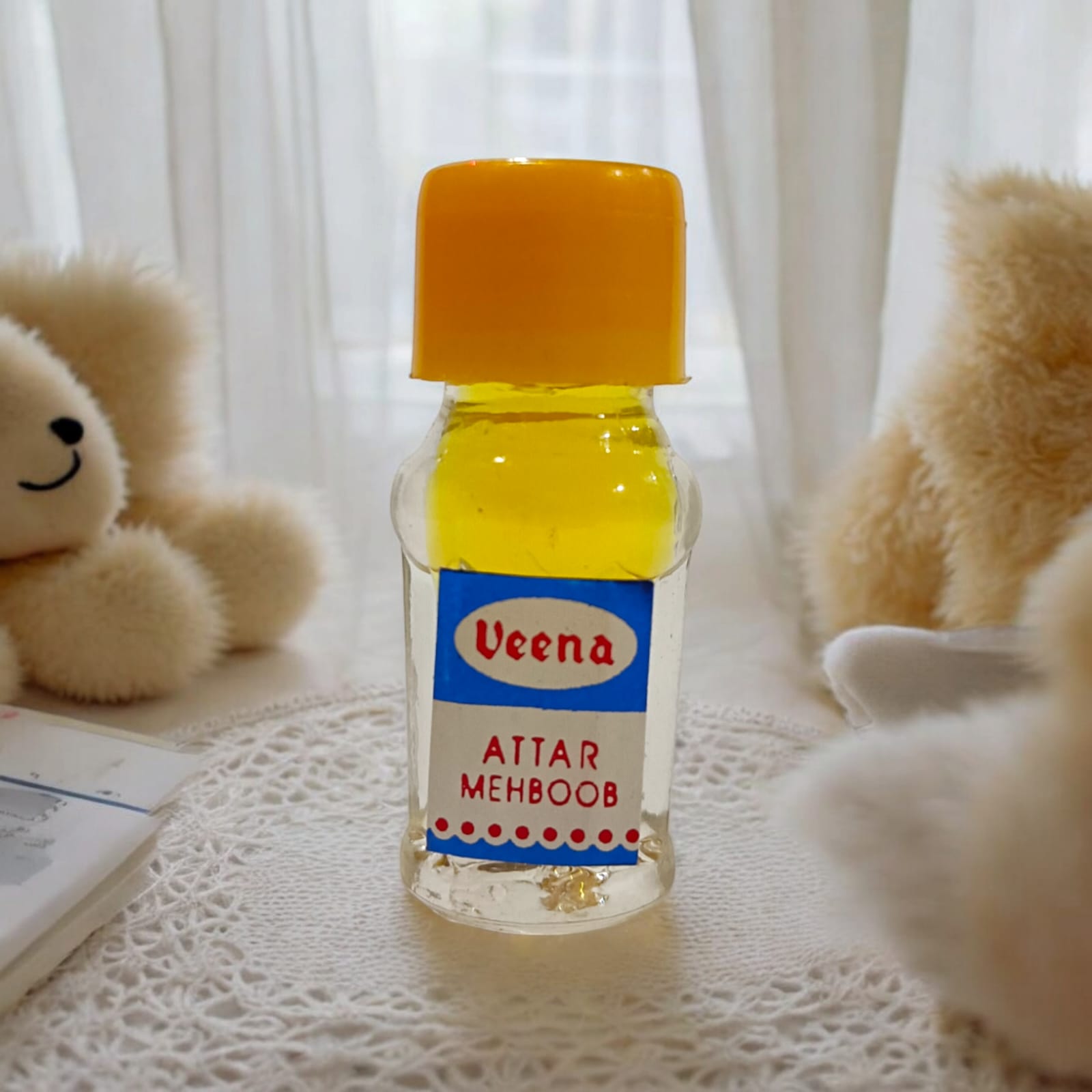 Mehboob Attar 2ML bottle by Veena, premium alcohol-free perfume for worship by Timeshopee