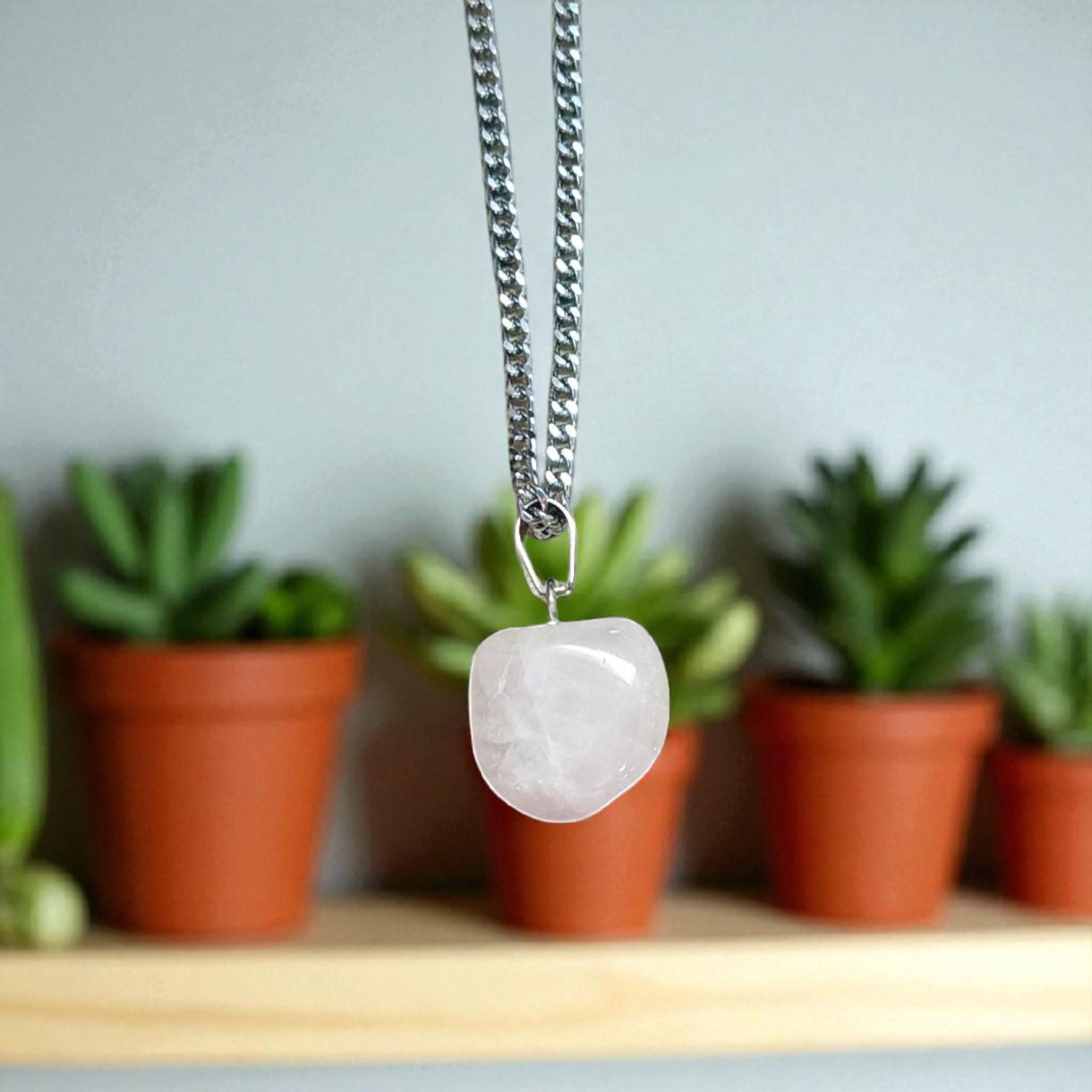 Morganite Pendant with Chain | Daily Wear / Casual / Spiritual Use | Morganite Pendant for Women & Men | Lab Certified