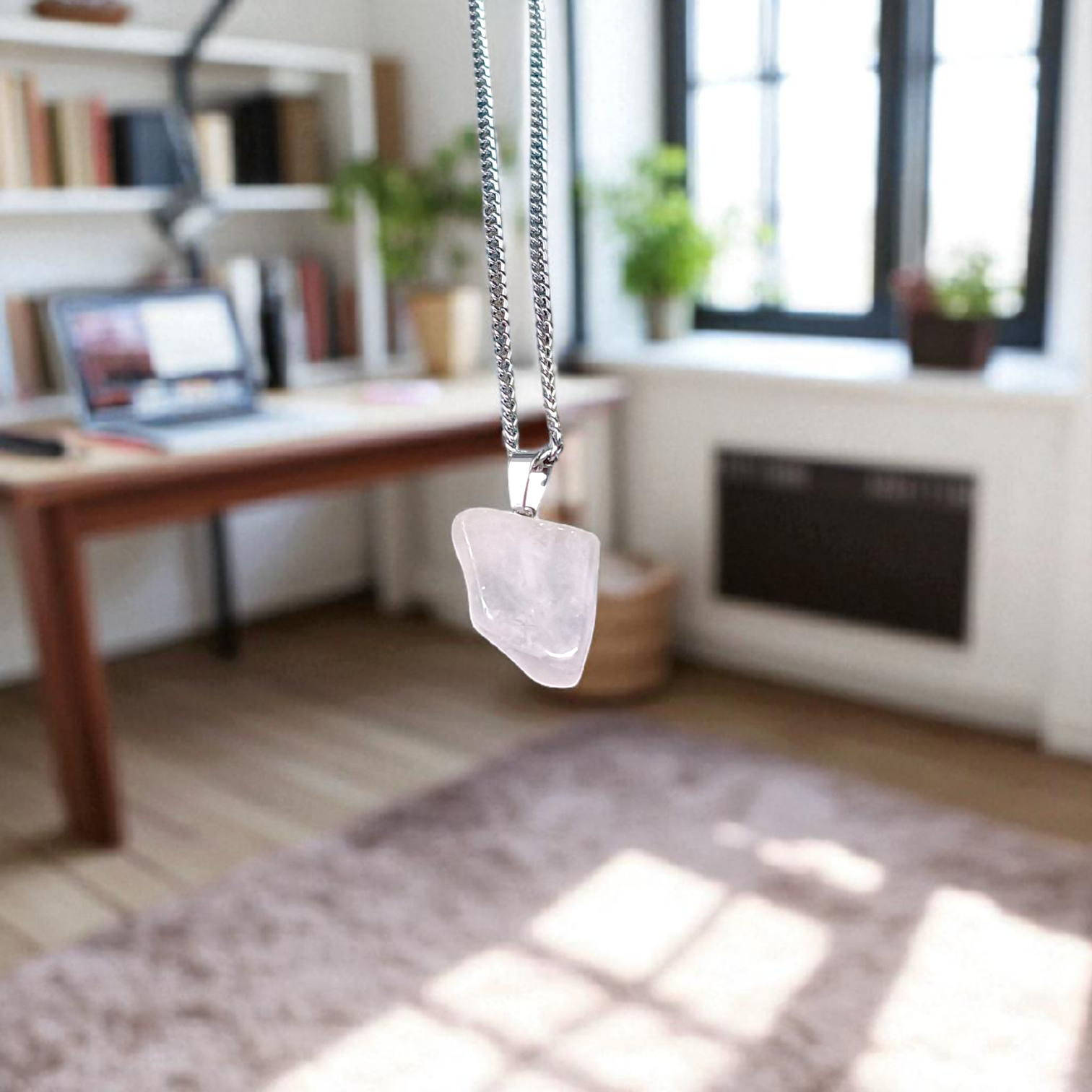 Morganite Pendant with Chain | Daily Wear / Casual / Spiritual Use | Morganite Pendant for Women & Men | Lab Certified