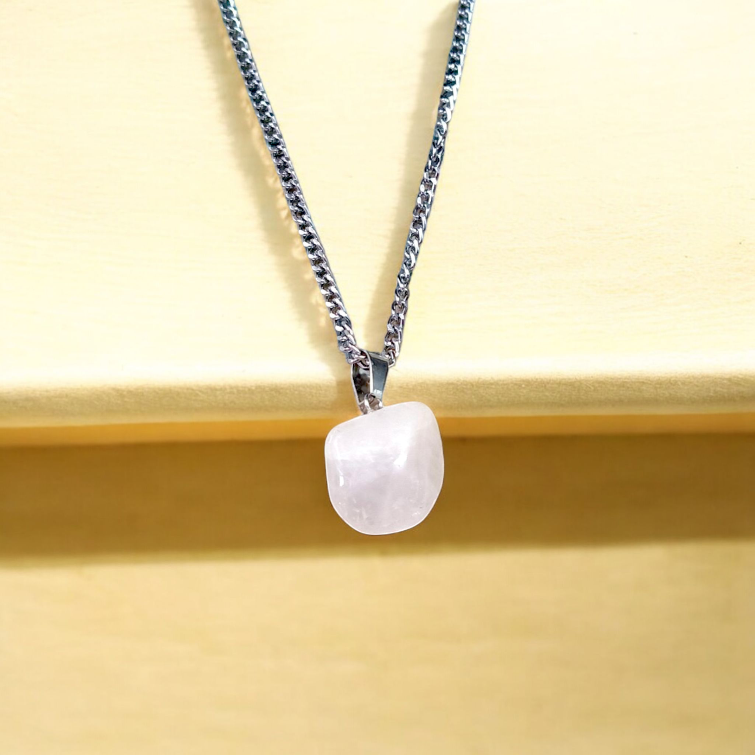 Morganite Pendant with Chain | Daily Wear / Casual / Spiritual Use | Morganite Pendant for Women & Men | Lab Certified