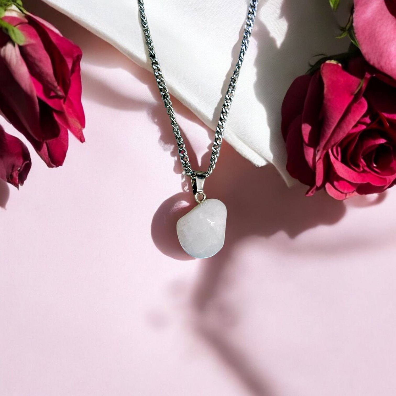 Morganite Pendant with Chain | Daily Wear / Casual / Spiritual Use | Morganite Pendant for Women & Men | Lab Certified