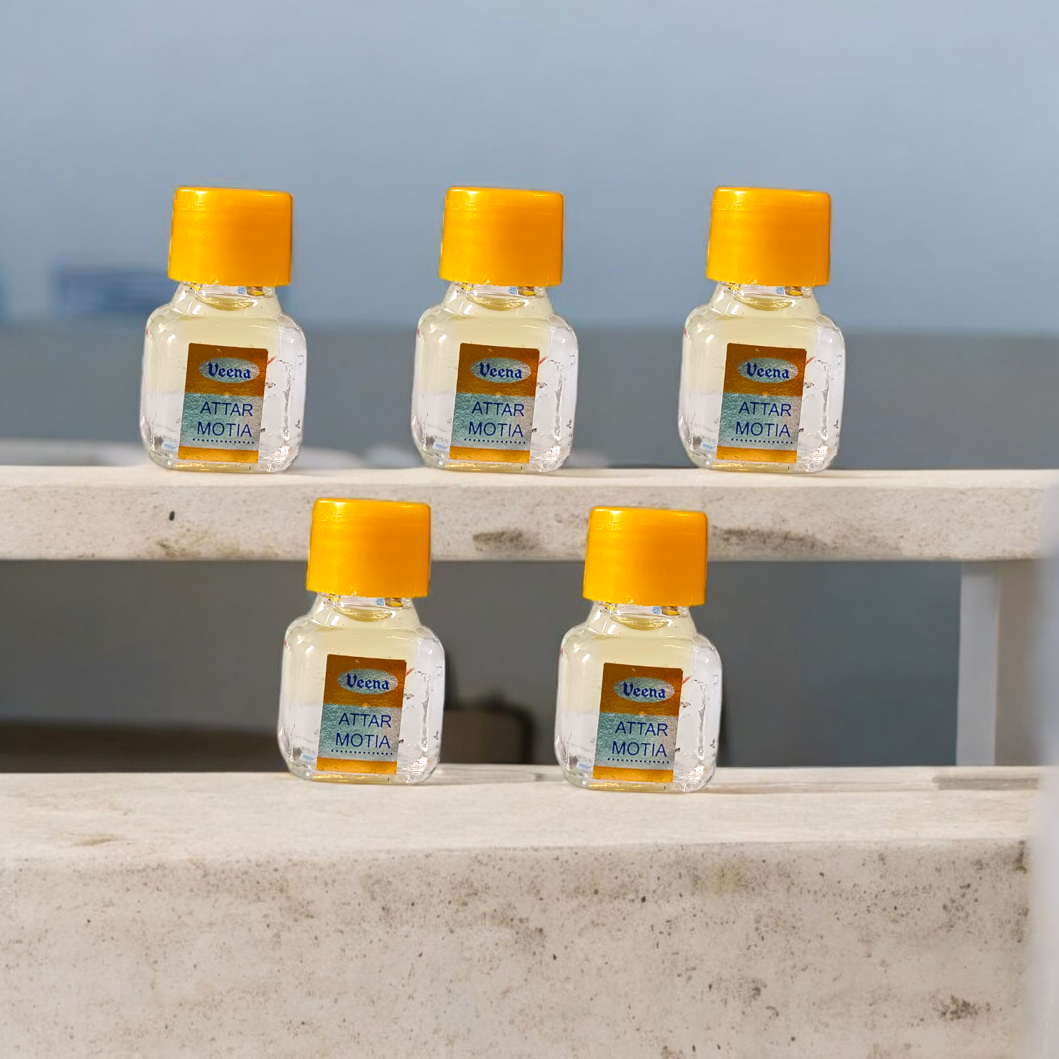 Motia Attar 2ml by Veena - Premium alcohol-free perfume with a long-lasting, natural fragrance, perfect for worship and daily use, available at Timeshopee.