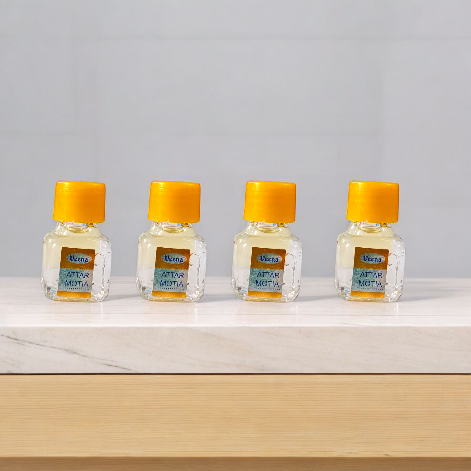 Motia Attar 2ml by Veena - Premium alcohol-free perfume with a long-lasting, natural fragrance, perfect for worship and daily use, available at Timeshopee