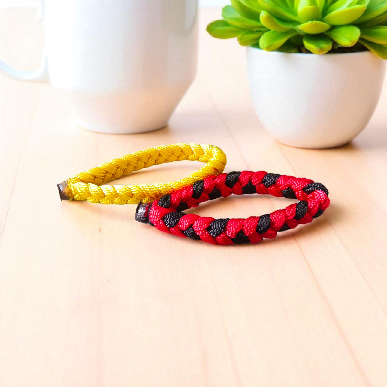 Multicolor handmade Mauli Dhaga Raksha Sutra bracelet set of 4 – adjustable spiritual thread bracelets for men and women by Timeshopee