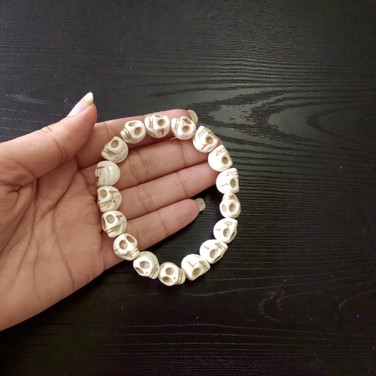 Nar Mund Bracelet with 12mm premium beads, stretchable design, displayed for fashion and wellness purposes
