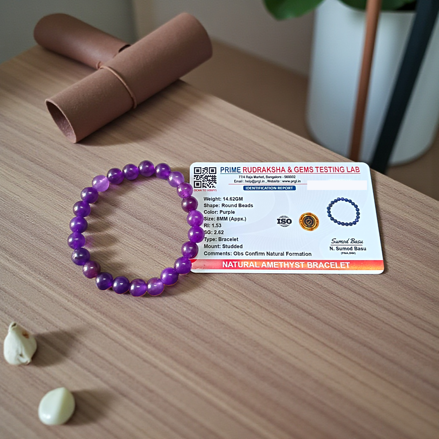 Natural Amethyst Bracelet | Elegant and Durable Bracelet | Lab Certified | Benefits Spiritual Awareness, Stress Relief, and Mental Clarity