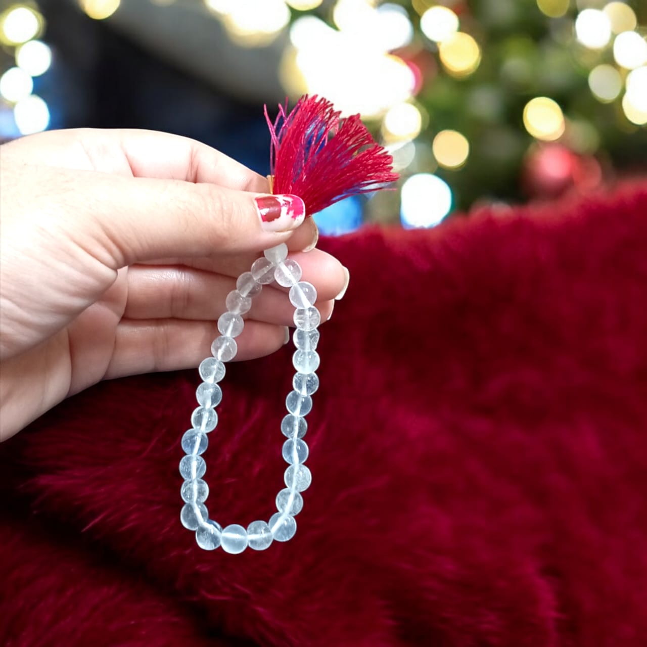 Natural Crystal Mala with Lab Certificate - 27+1 Beads for Meditation and Daily Jaap by Timeshopee