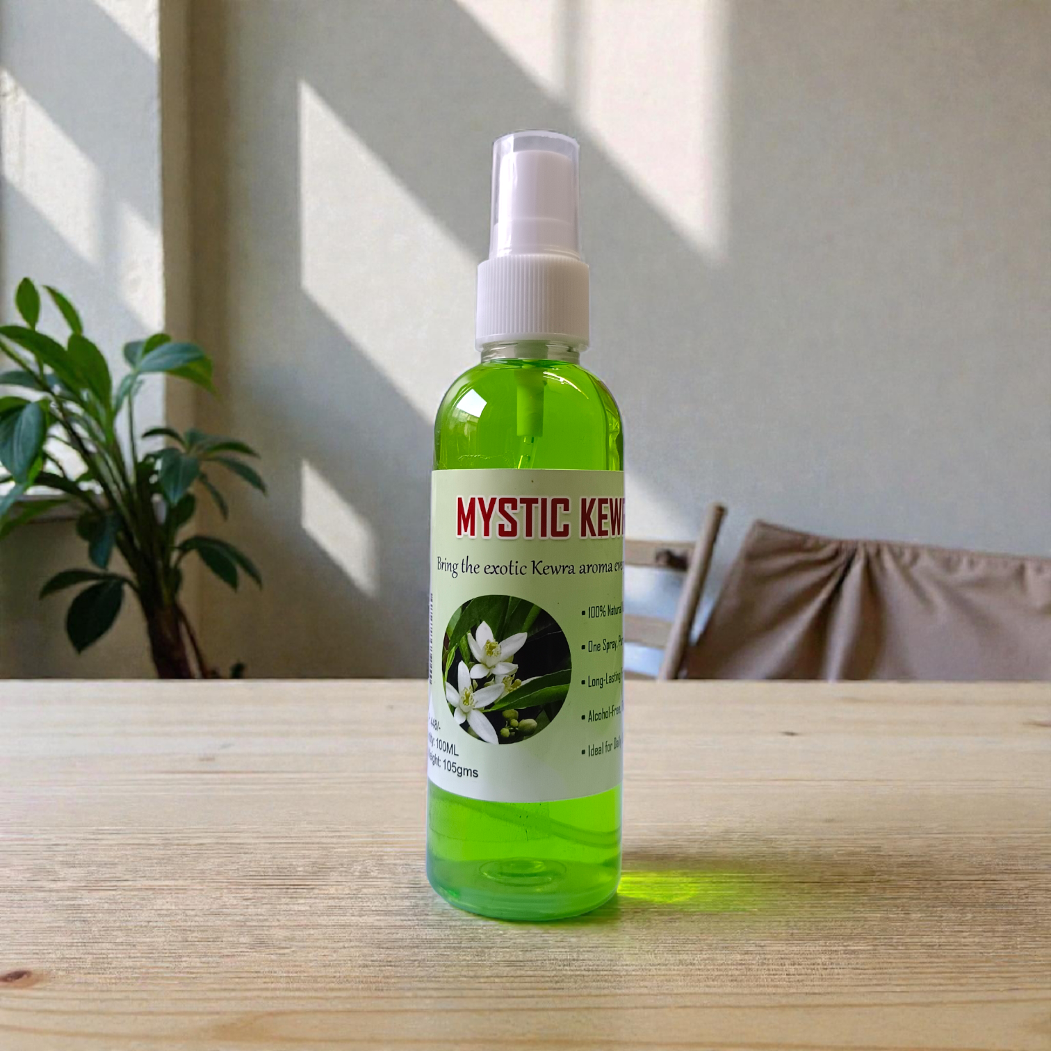 Natural Mystic Kewra Spray Attar 100ML Set of 2 alcohol-free long-lasting fragrance bottle