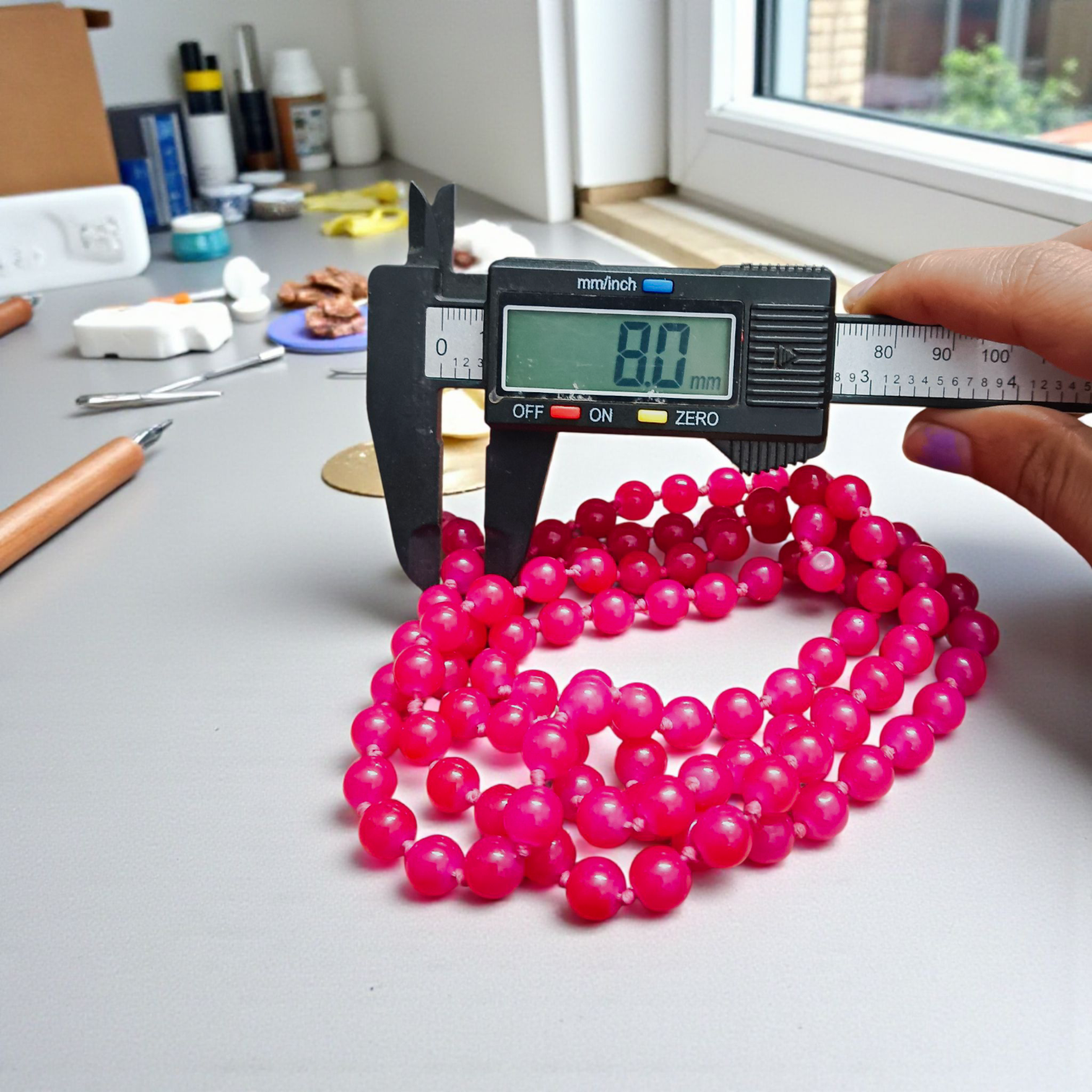 Natural Pink Agate (Pink Hakik) Mala and Bracelet Combo with 108+1 beads (6mm) and stretchable bracelet for meditation, healing, and emotional balance